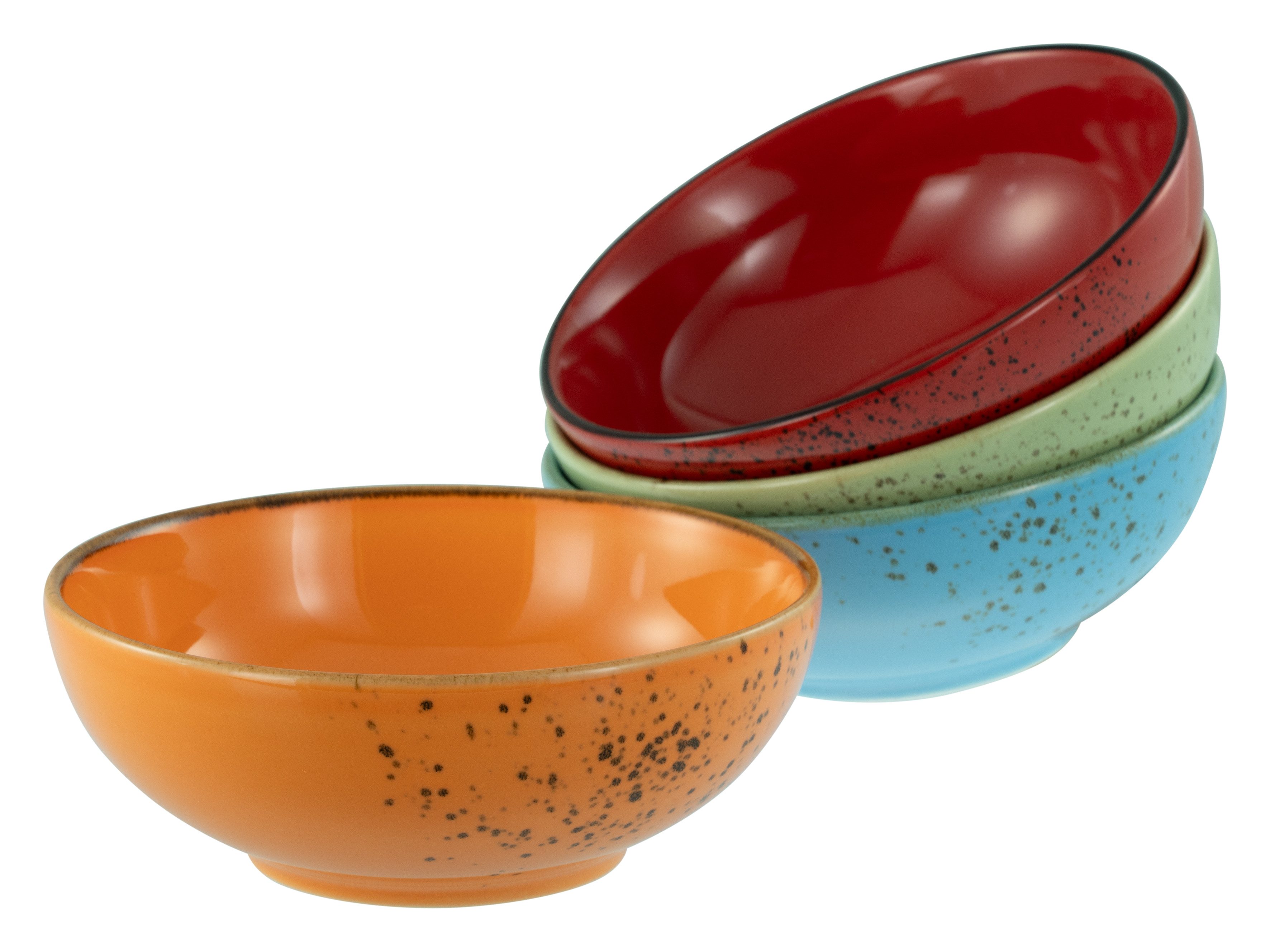 CreaTable Schale Nature Collection, Smoothie Bowl 4-tlg, Steinzeug, (Set, 4-tlg), Handwerklicher Look, Vintage