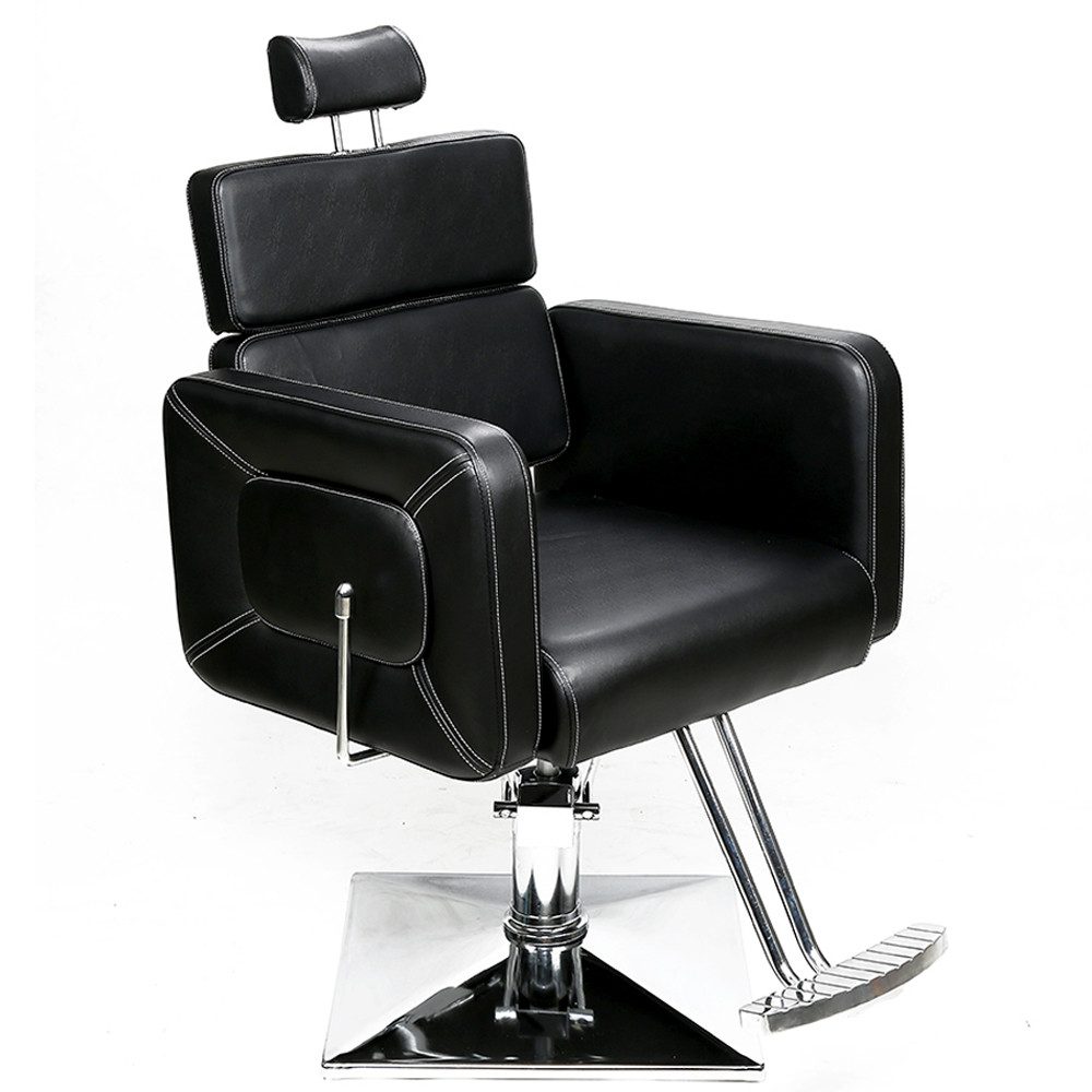 Barberpub Stuhl Barberpub Friseurstuhl mit Kopfstütze Kippbar, 2065BK