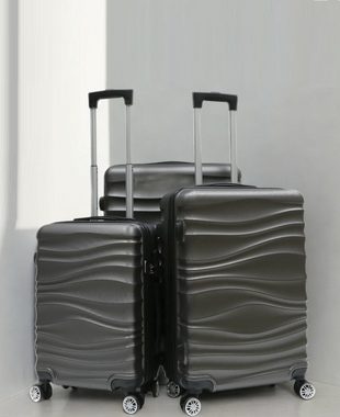Cheffinger Kofferset Reisekoffer Koffer 3 tlg Hartschale Trolley Gepäck Reisetasche, (3 tlg)