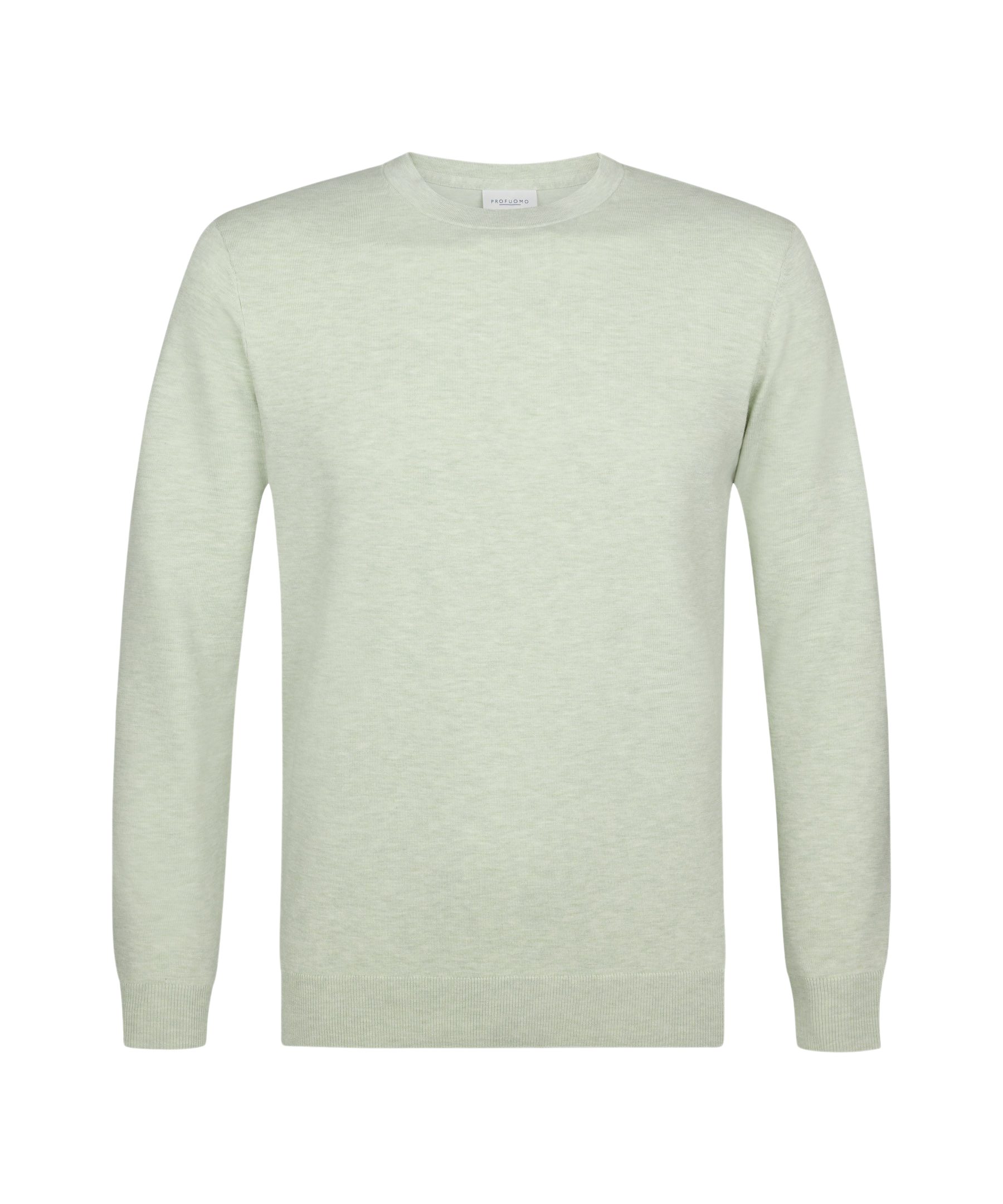 Profuomo Troyer grün,Freizeit,Lyocell,Unifarben,Rundhals,Lang,Regular Fit