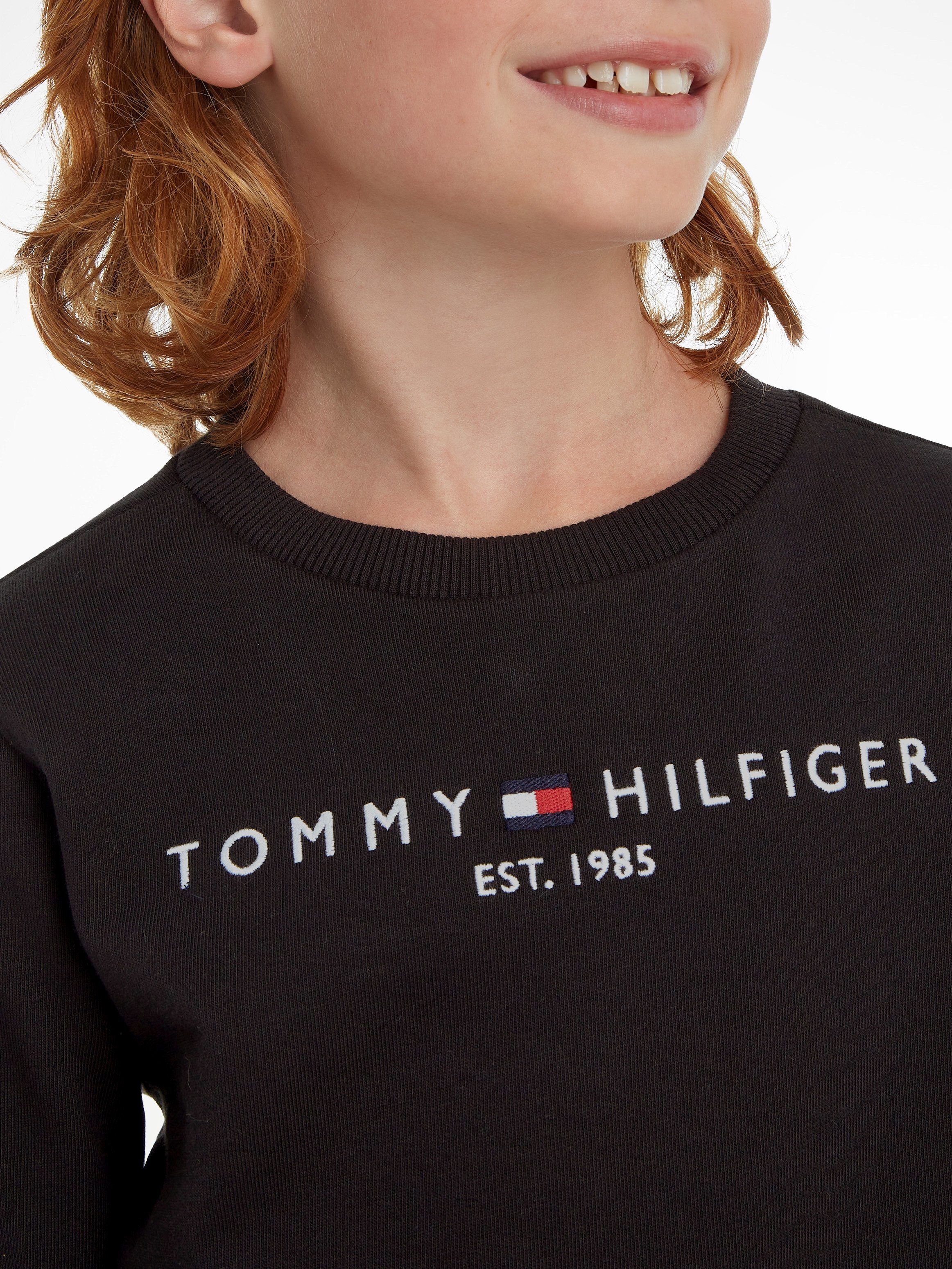 Mädchen ESSENTIAL Hilfiger Tommy und Jungen SWEATSHIRT Sweatshirt für