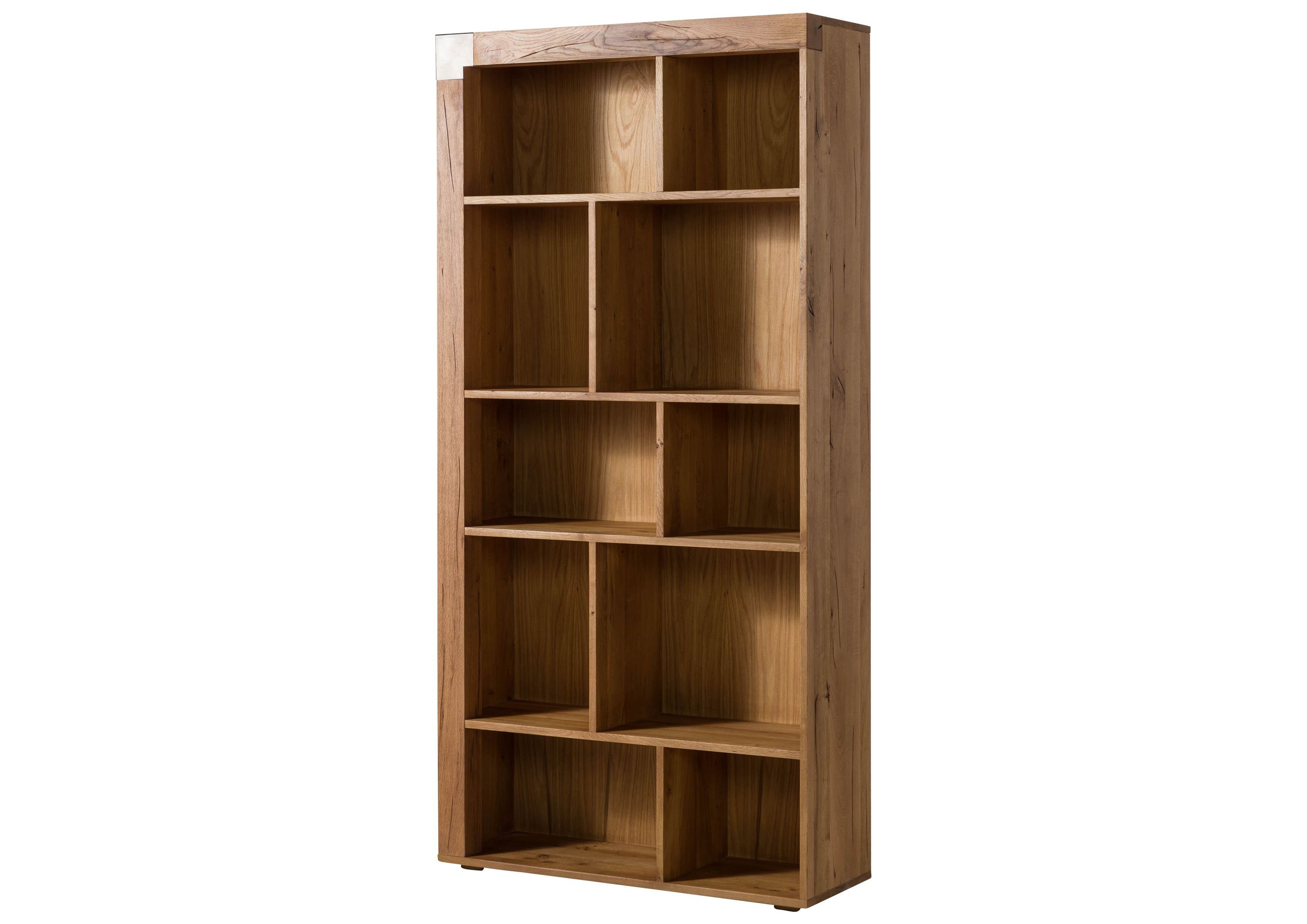 Massivmoebel24 Bücherregal, Regal Wild-/Zerreiche 100x35x204 natur geölt NEW AMSTERDAM #14