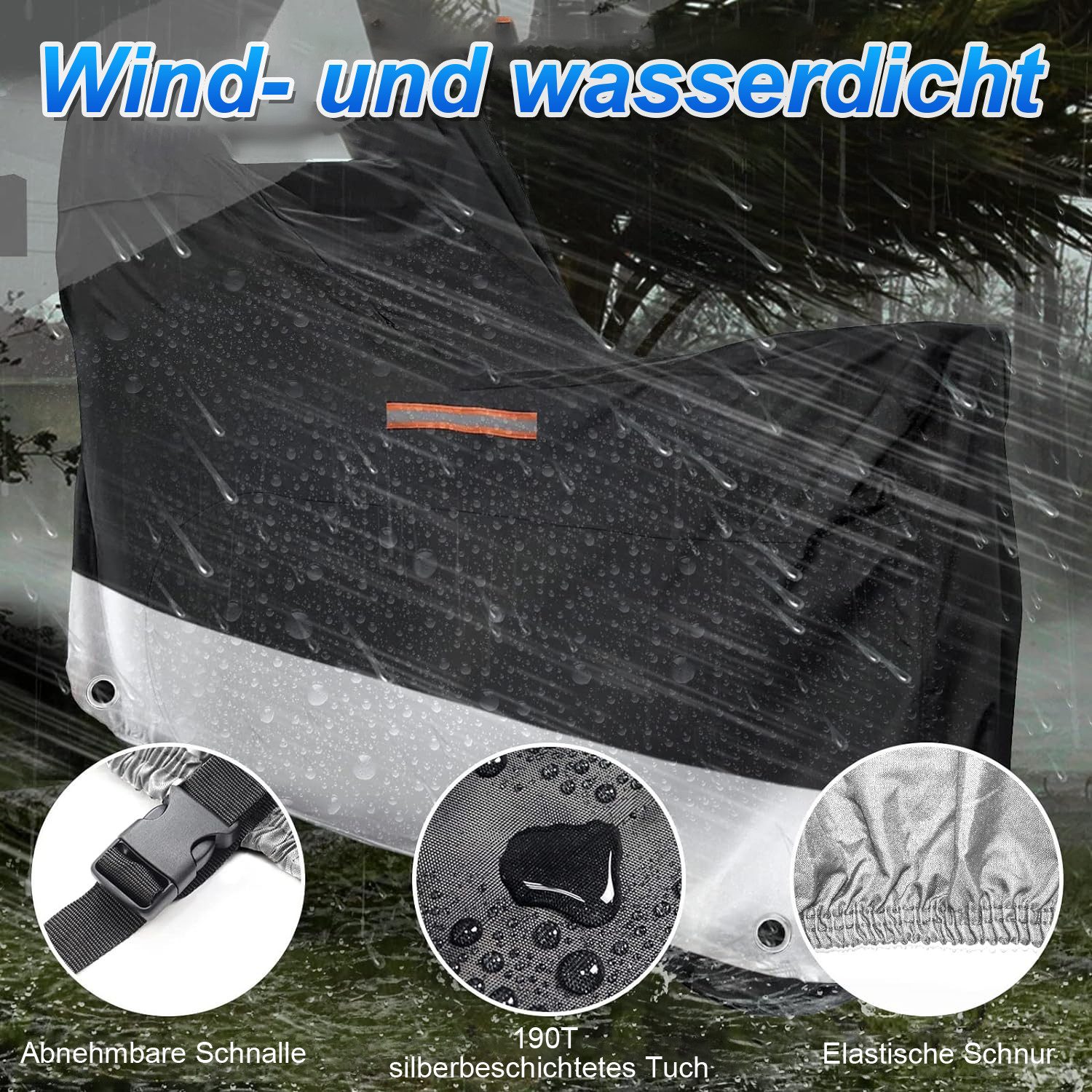 OSTWOLKE Fahrradschutzhülle Motorrad Schutzhülle Motorradabdeckung Motorradgarage Abdeckplane