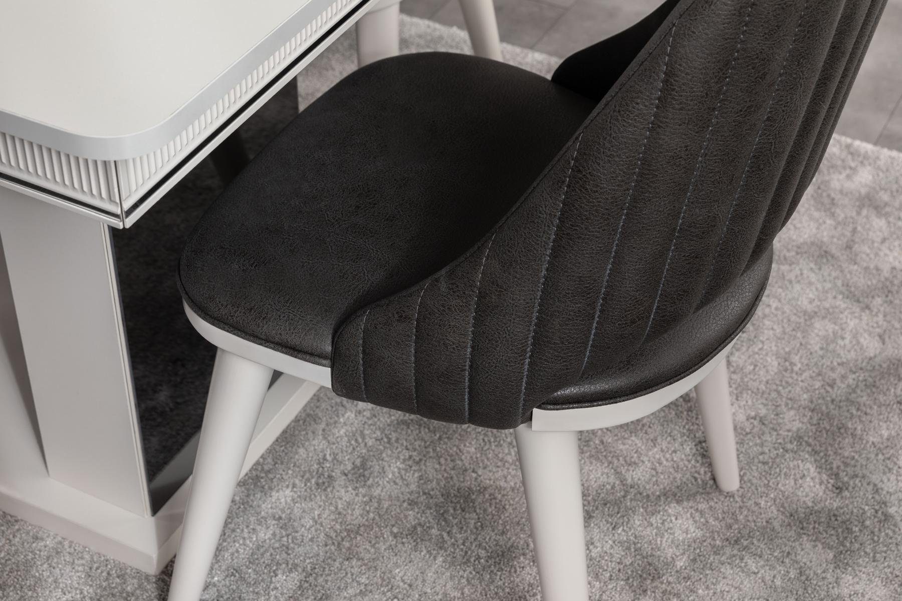JVmoebel Esszimmerstuhl Modern Esszimmer Stuhl Designer Polster Textil (1 St), Made in Europe