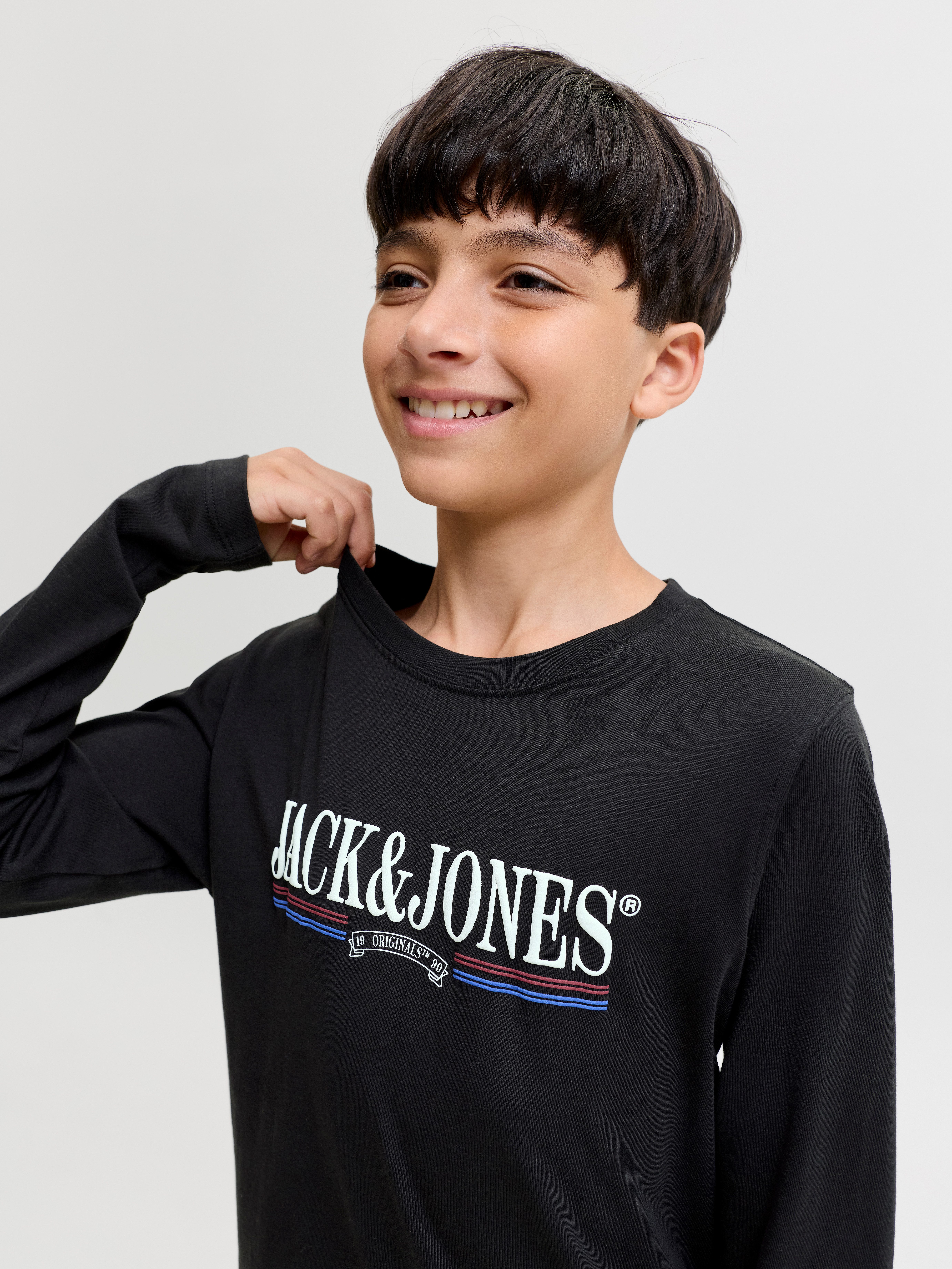 Jack & Jones Junior Langarmshirt JORFREDERIKSBERG GRAPHIC BOX TEE LS JNR Baumwolle, regular fit – Bild 2 von 5