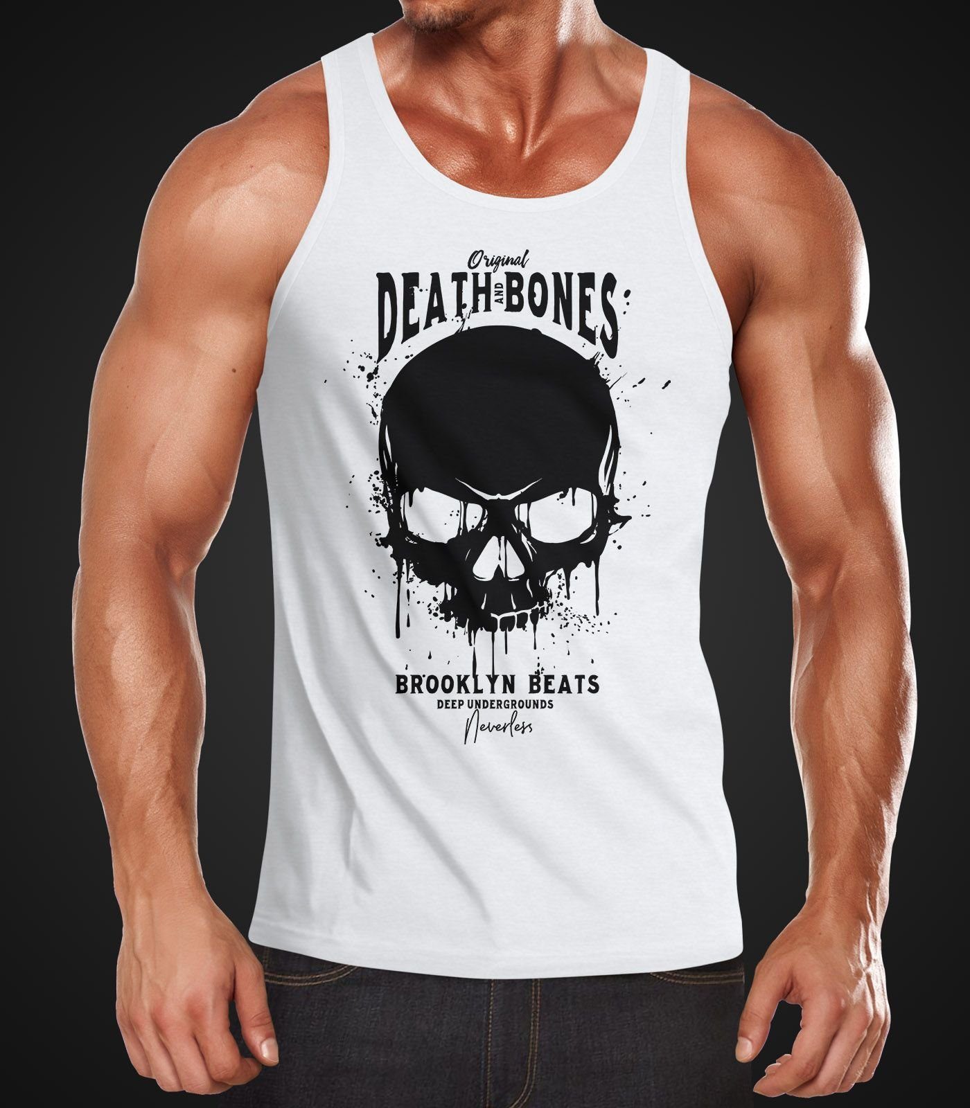 Neverless Tanktop Herren Tank-Top Skull Death günstig online kaufen