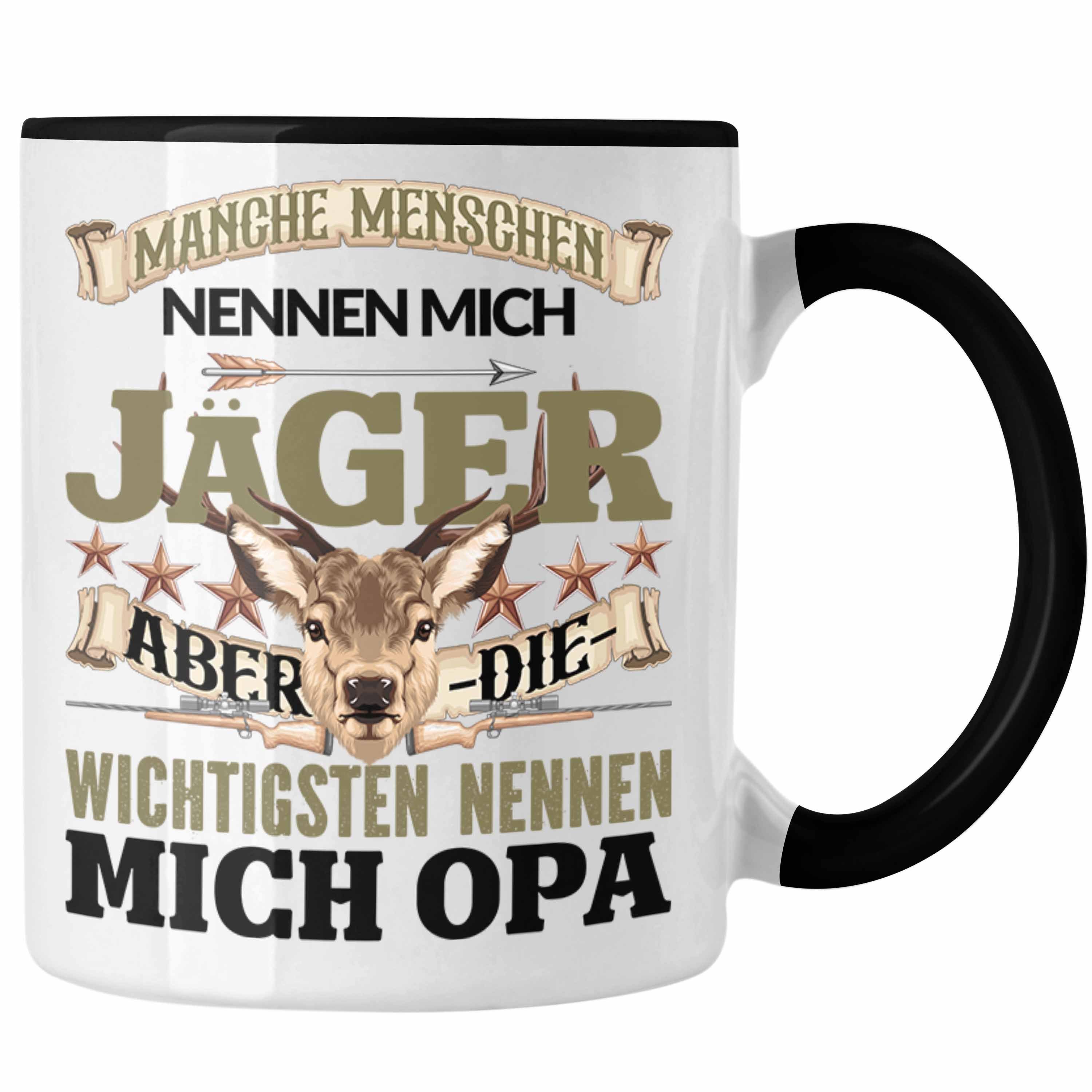 Opa Geschenk für Opa Jagd Jäger Schwarz Tasse Trendation Tasse Vatert besten Jäger Geschenkidee