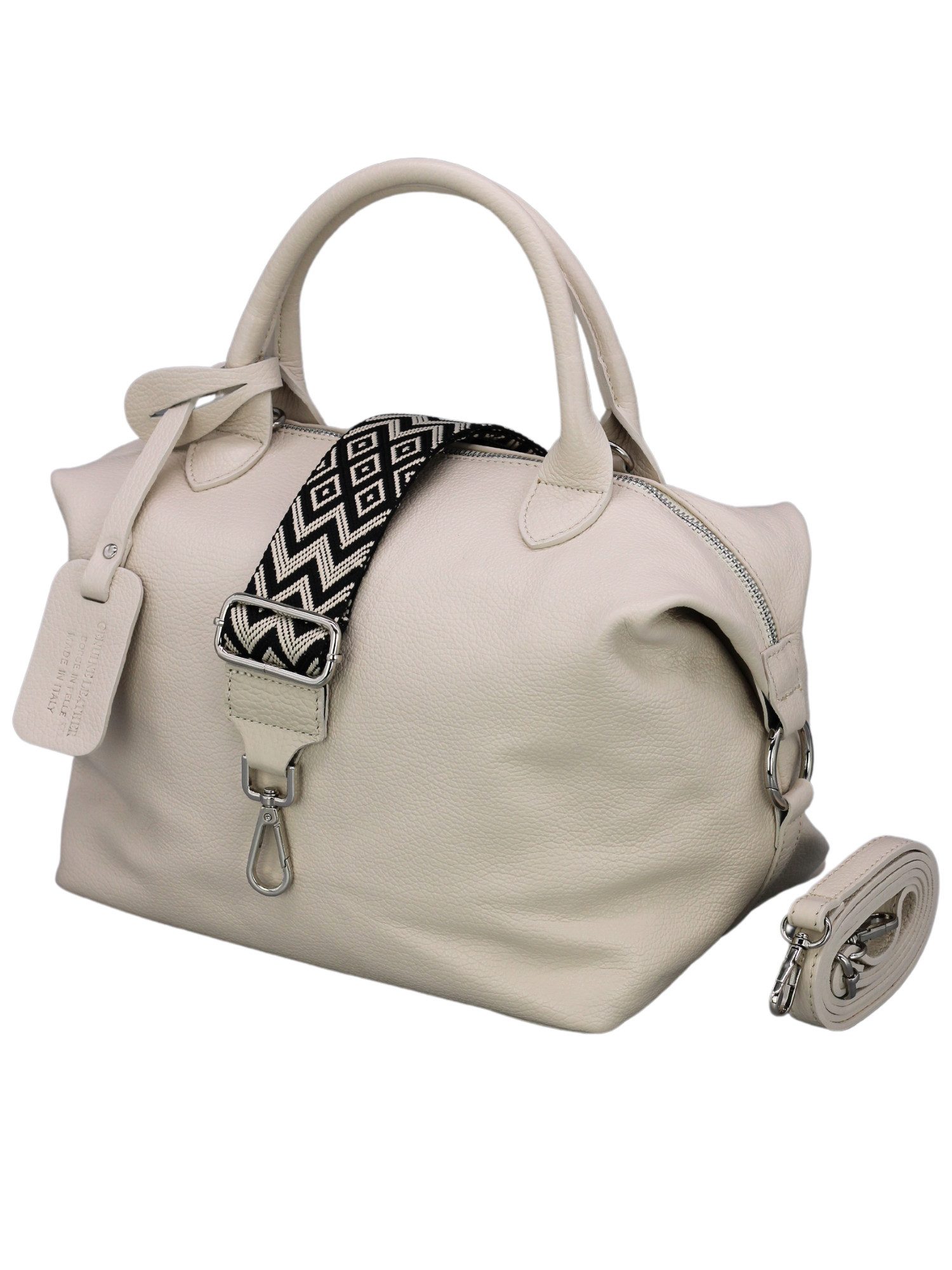Schultertasche BIANCA Umhängetasche für Damen, Schultertasche Handtasche Echtleder