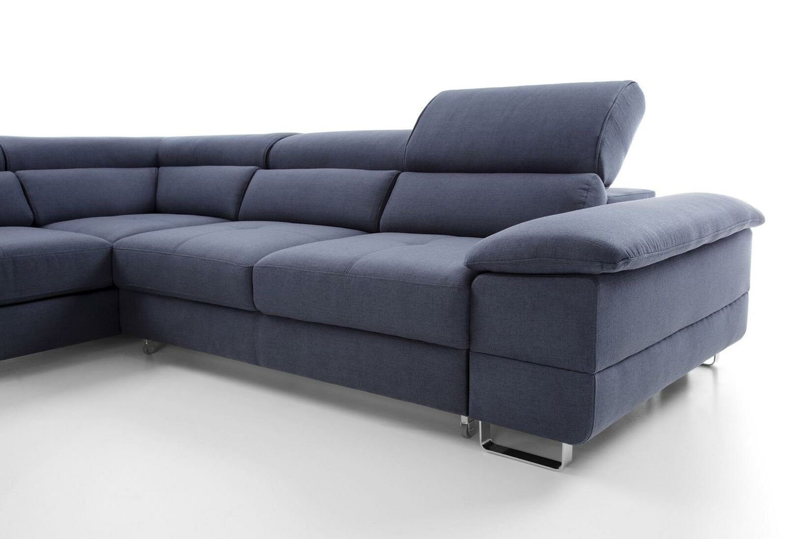 JVmoebel Ecksofa Blaues Textil Sofa Made Europe Textil, Sofa Wohnlandschaft Couch in Ecksofa Polster