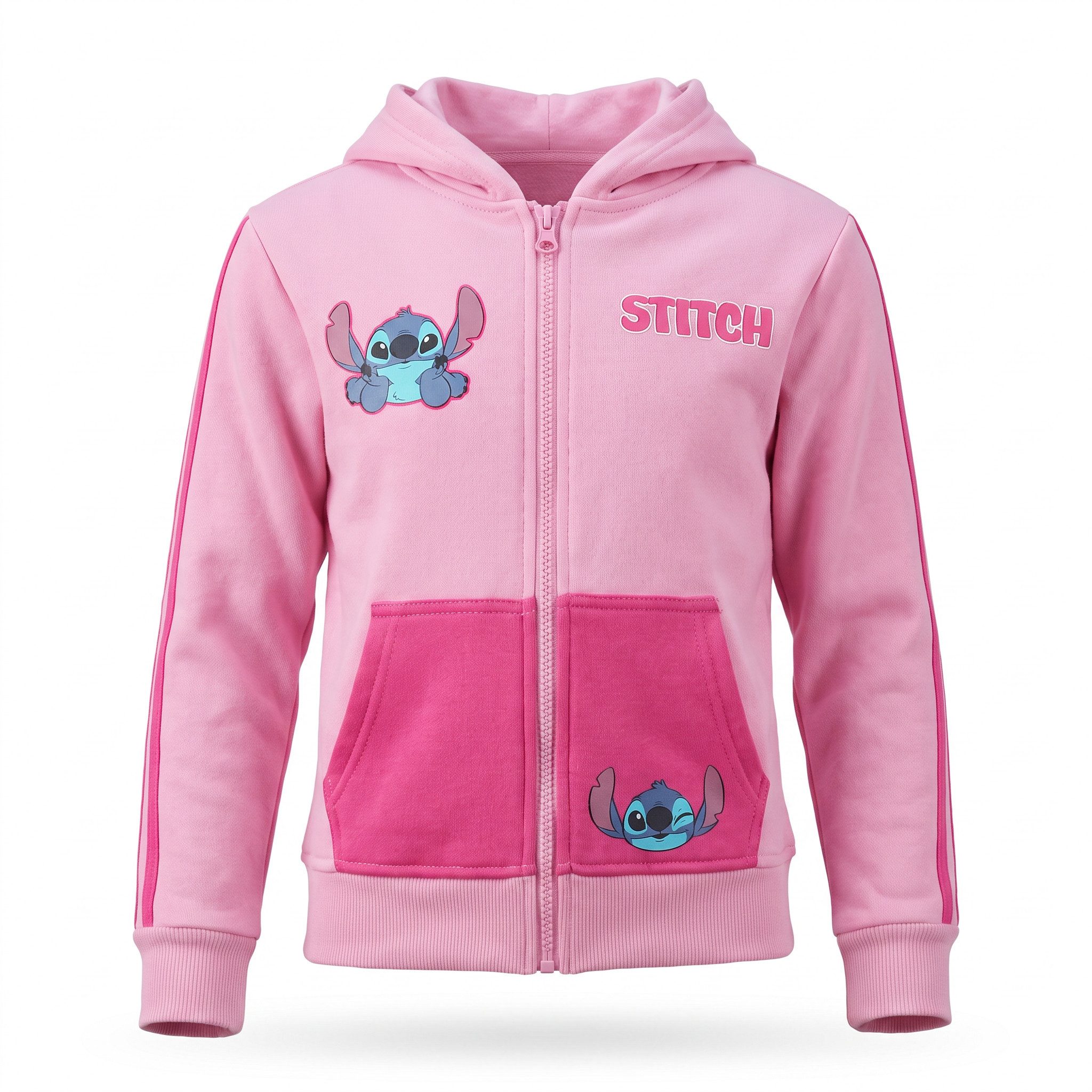 Disney Kapuzenpullover Disney Lilo u Stitch Mädchen Reißverschluss Hoodie Pullover Gr. 92 bis 128