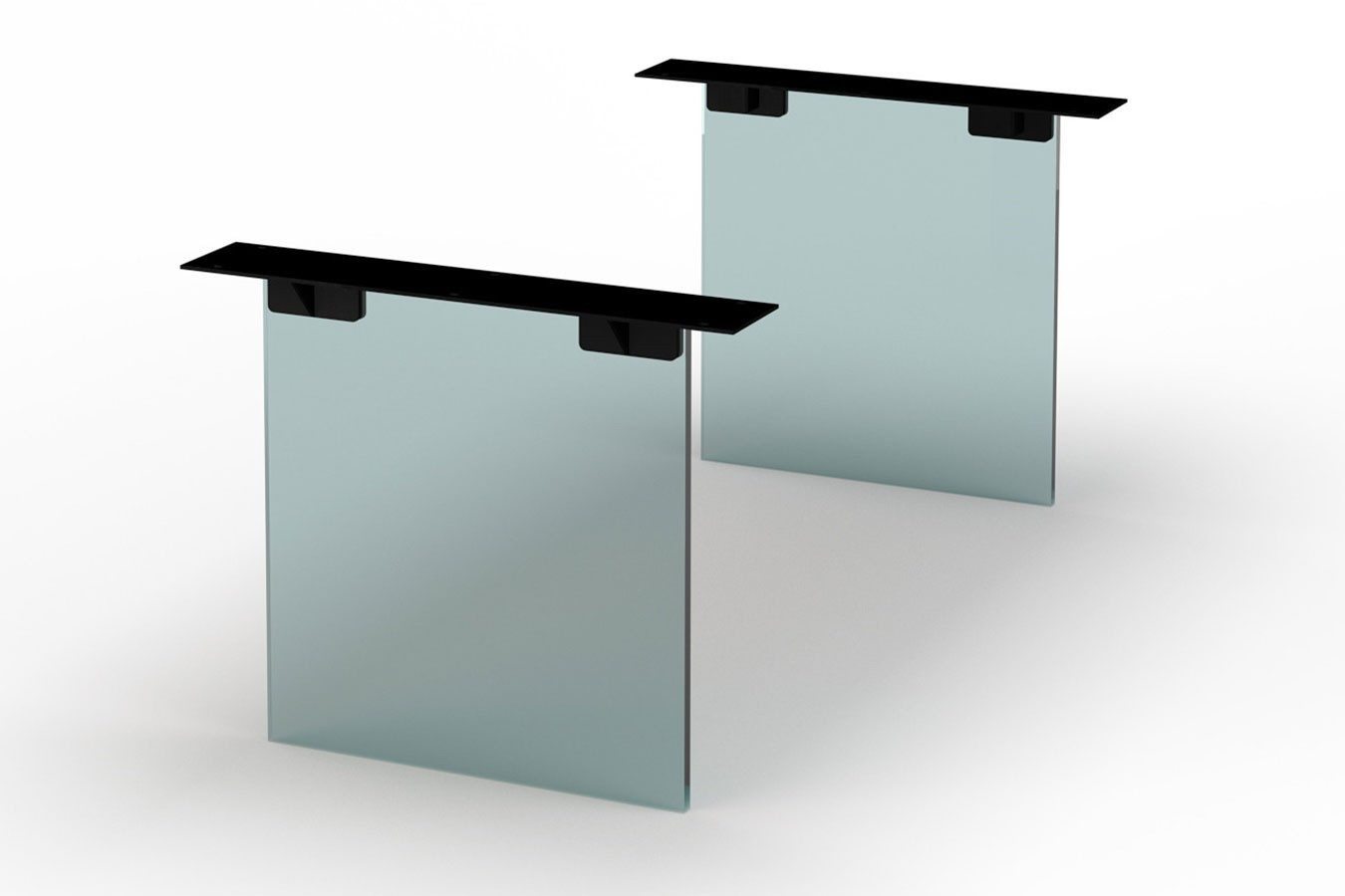 Tischhelden Tischbein Glaswangen Miles Set transparent