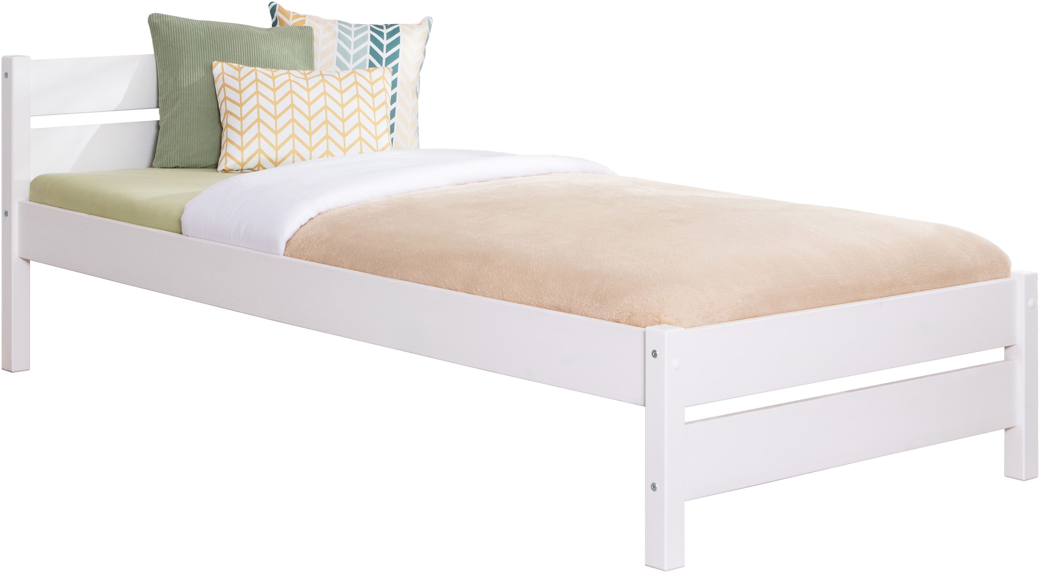 Ticaa Massivholzbett Bora, ideal fürs Kinder- und Jugendzimmer, inklusive Rollrost