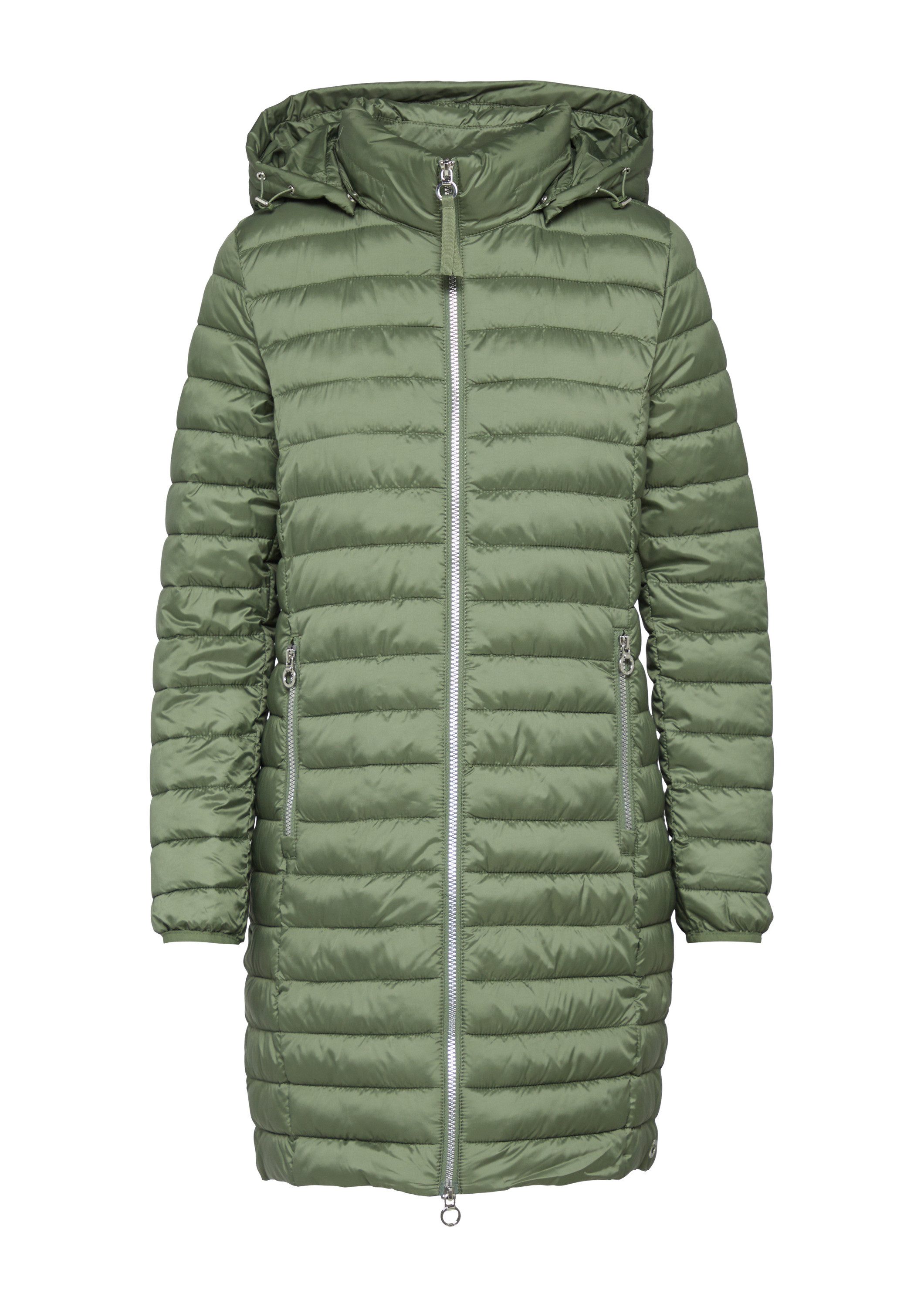 s.Oliver Funktionsmantel Outdoor-Mantel Lange Steppjacke mit abnehmbarer Ka günstig online kaufen