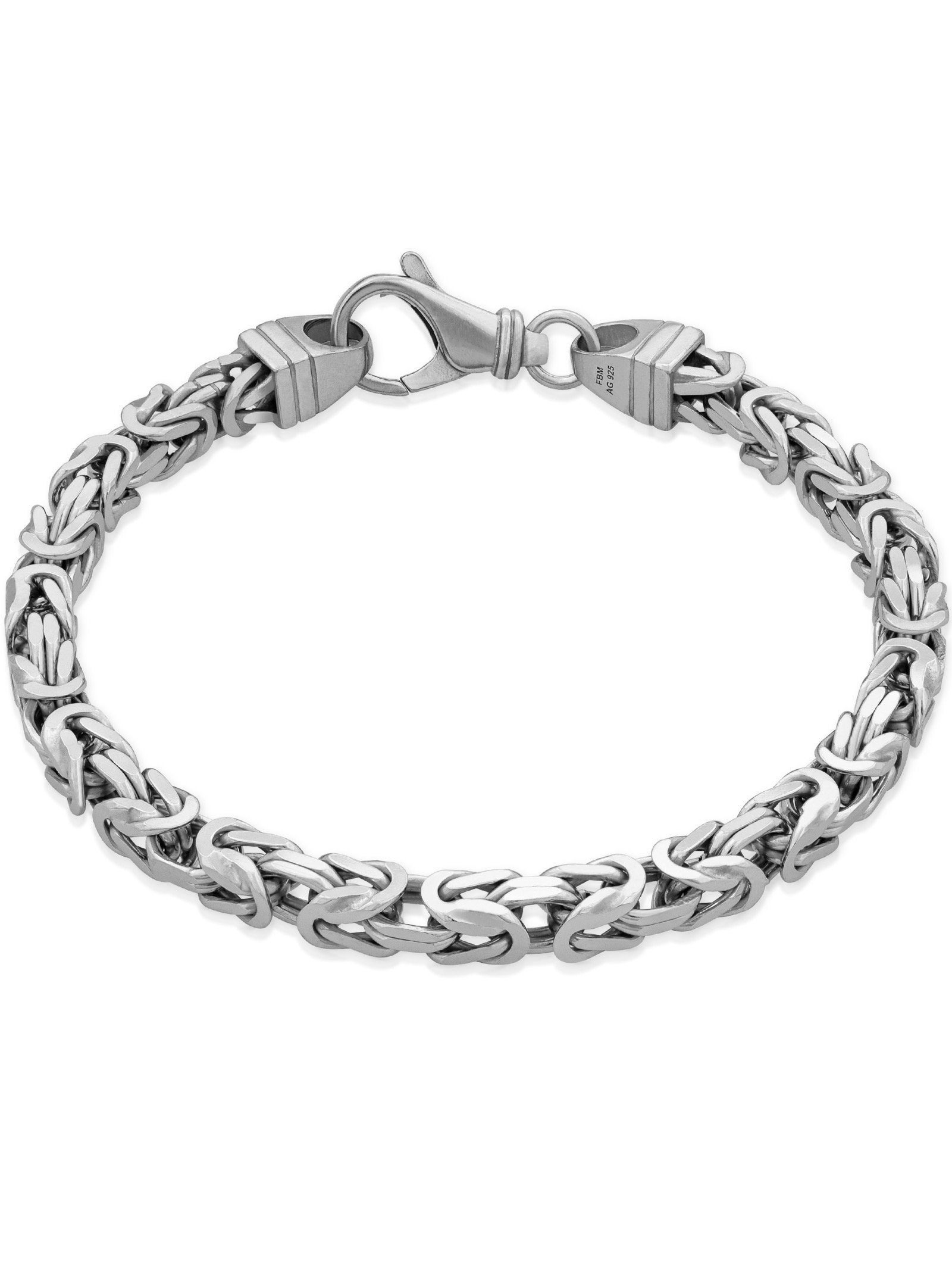 Armkette Armband Königskette rhodiniert 4,7mm 925 Silber