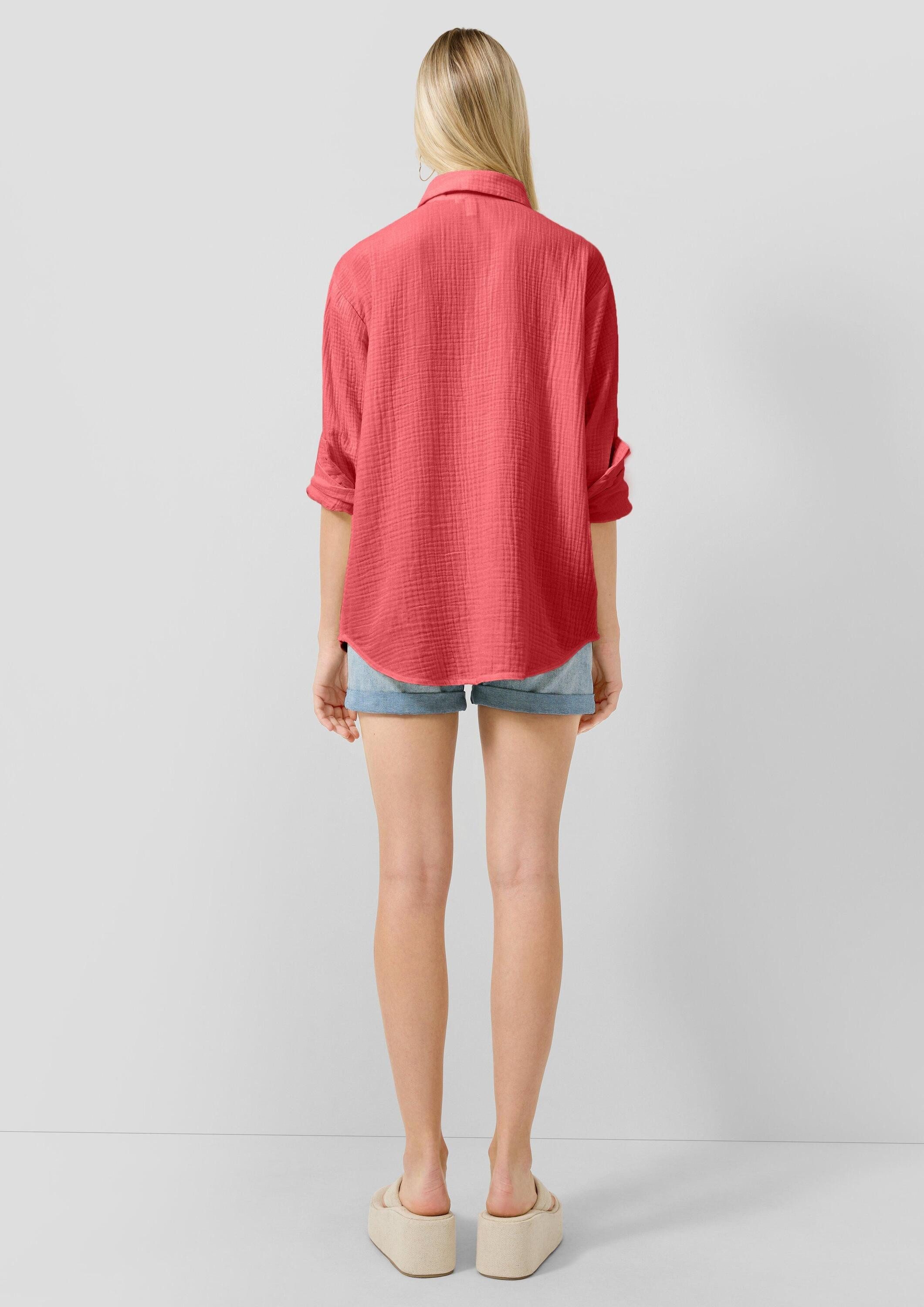 QS Langarmbluse Bluse Musselin-Bluse