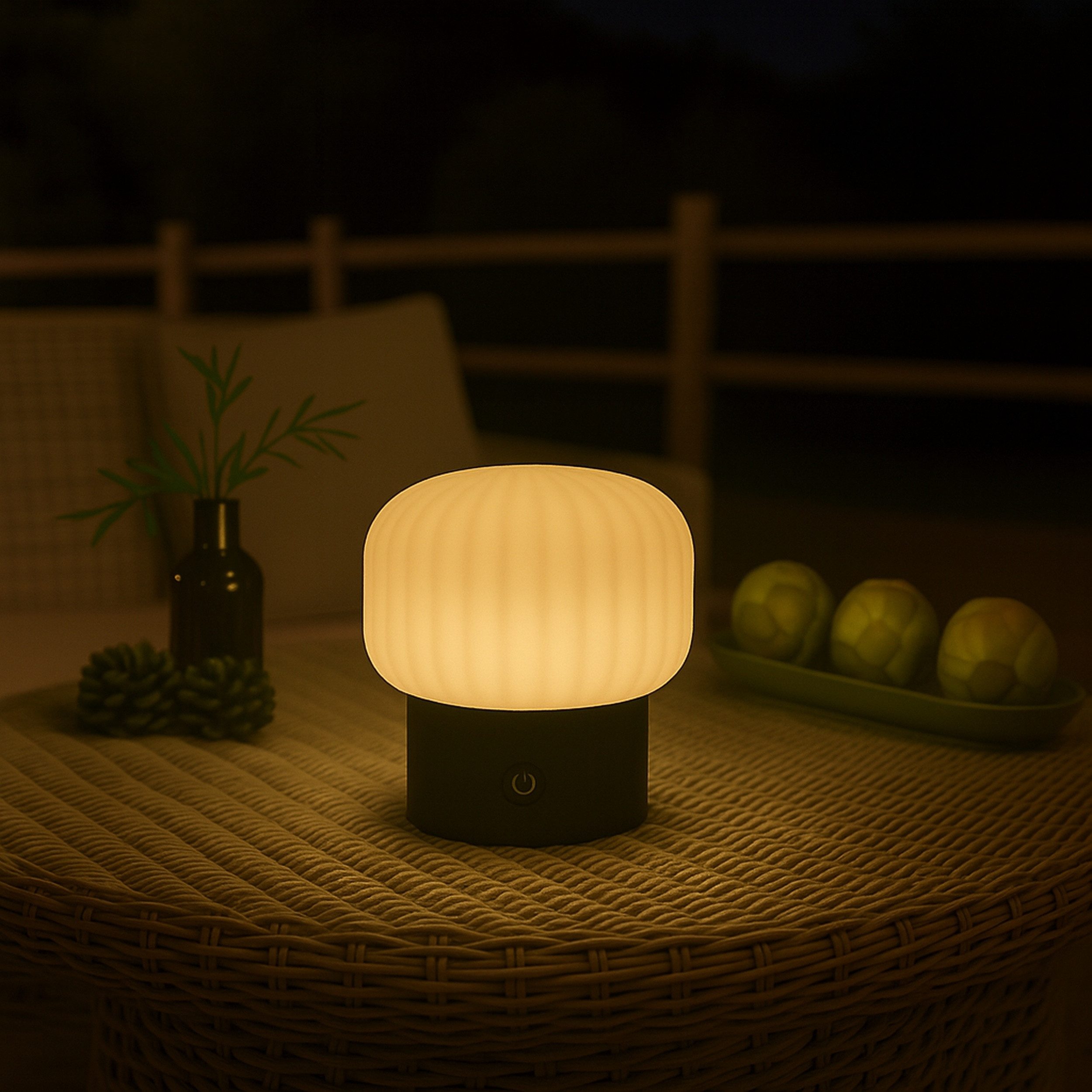 Brilliant LED Tischleuchte Sarastro, Dimmfunktion, RGB, USB-Ladefunktion, LED fest integriert, Warmweiß, RGB, Akku Leuchte, 280 lm, 2700 K, RGB, dimmbar, Wireless Charging