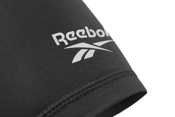 Reebok Bandage Reebok Compression Thigh Sleeve, Schwarz, Reflektierende Grafiken für bessere Sichtbarkeit im dunkeln
