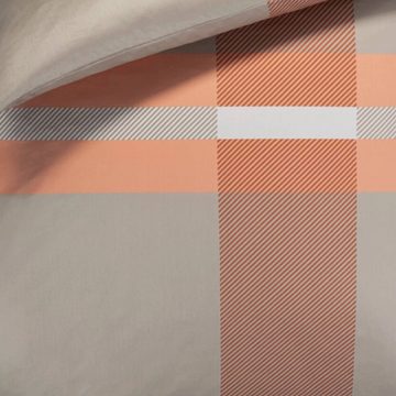 Bettwäsche JOOP! Satin Bettwäsche Modern 4104-8 Streifen Beige Orange 135x200, JOOP!, 2 teilig