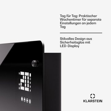 Klarstein Heizstrahler Bornholm Smart 1500, 1500 W, Heizung Elektrische Heizstrahler Badezimmer Küche Wifi LED Schwarz