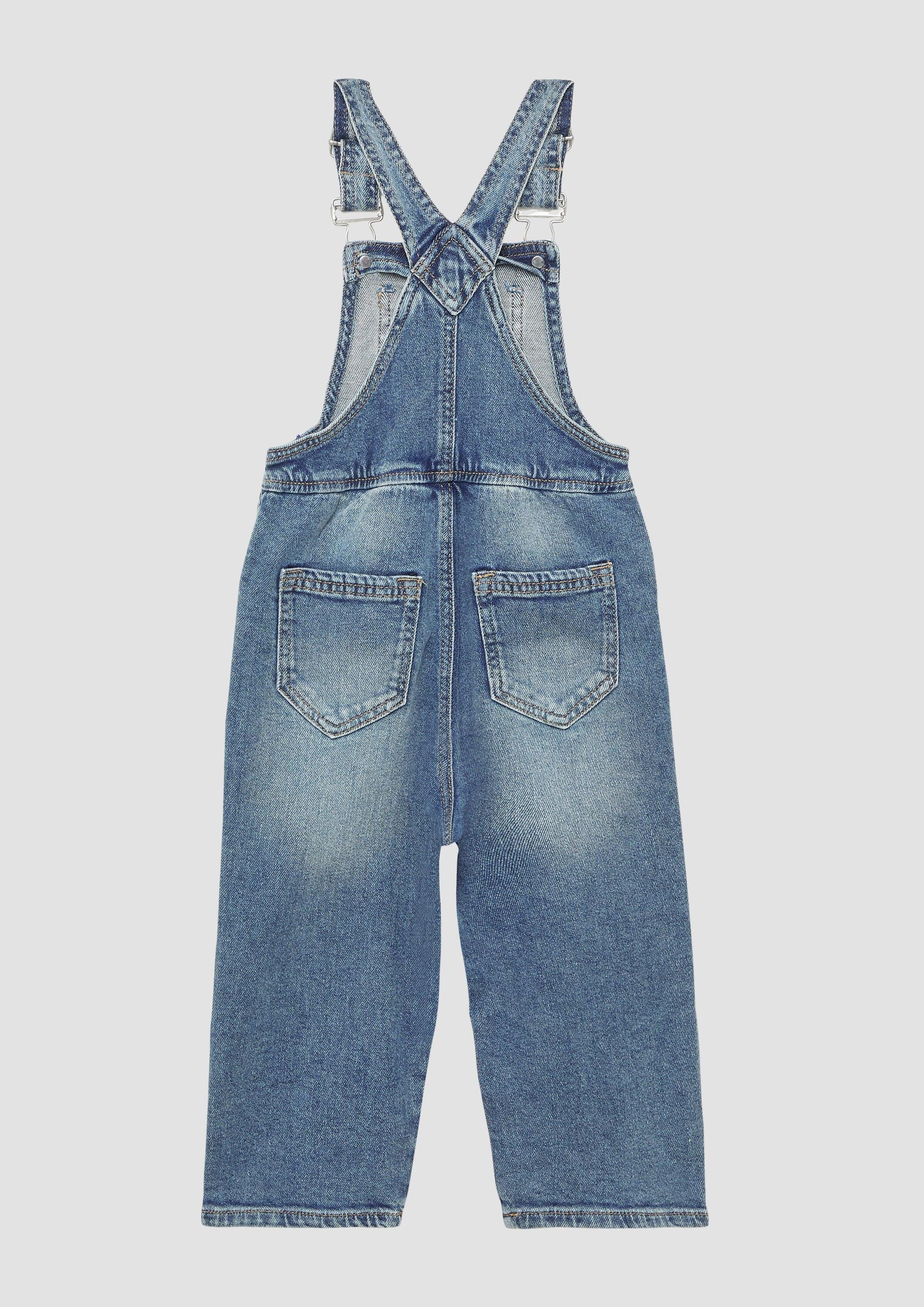 s.Oliver Weite Jeans Jeans-Latzhose Unisex Jeans-Latzhose im Relaxed Fit