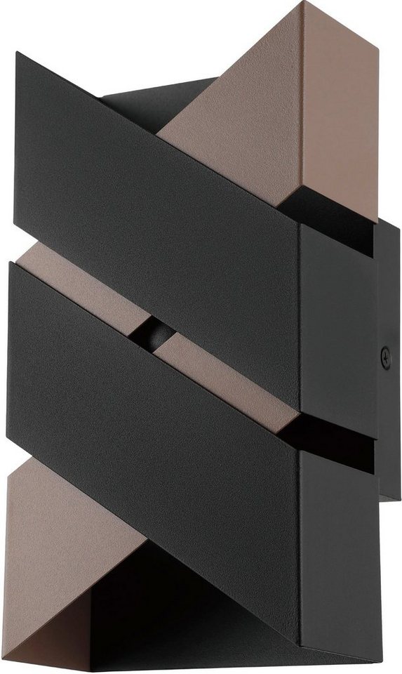 EGLO Deckenleuchte GURARE, LED fest integriert, Warmweiß, Deckenleuchte in  schwarz und braun aus Stahl - 2,5W - Warmweiß