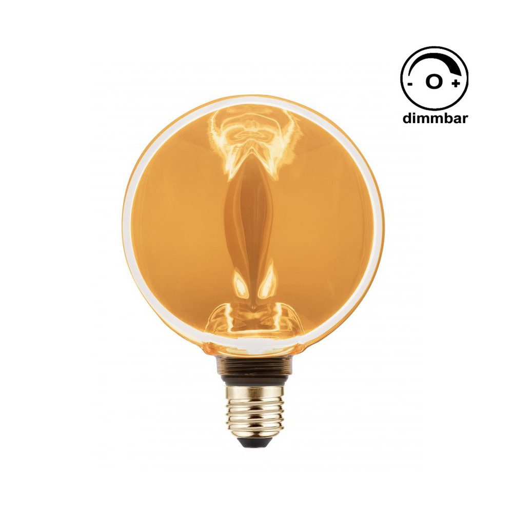 Aigostar LED-Leuchtmittel 4w E27 Dimmbare LED Retro Vintage Filament Leuchtmittel Bernstein G130, Warmweiß, Dekorative LED Leuchtmittel, Dimmbar, echt Glas Bernstein, G130, E27, IP20