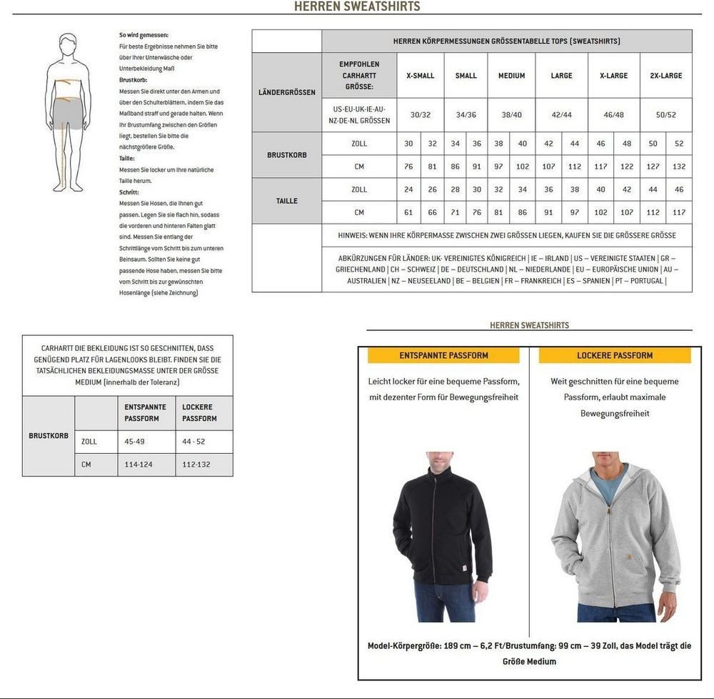 Carhartt Fleecejacke Canvas 105419 günstig online kaufen