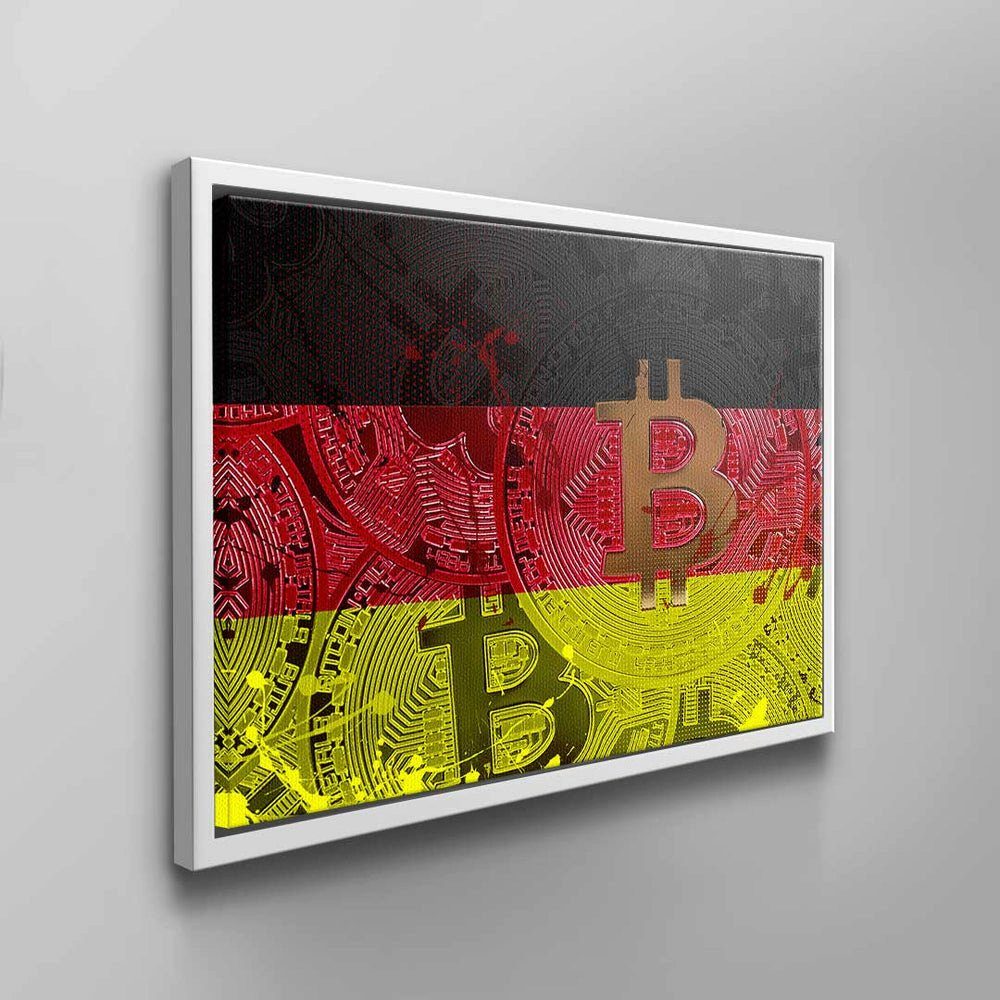 für DOTCOM Wandbild CANVAS & ohne von DOTCOMCANVAS® Rahmen Fans Crypto Bitcoin Leinwandbild,