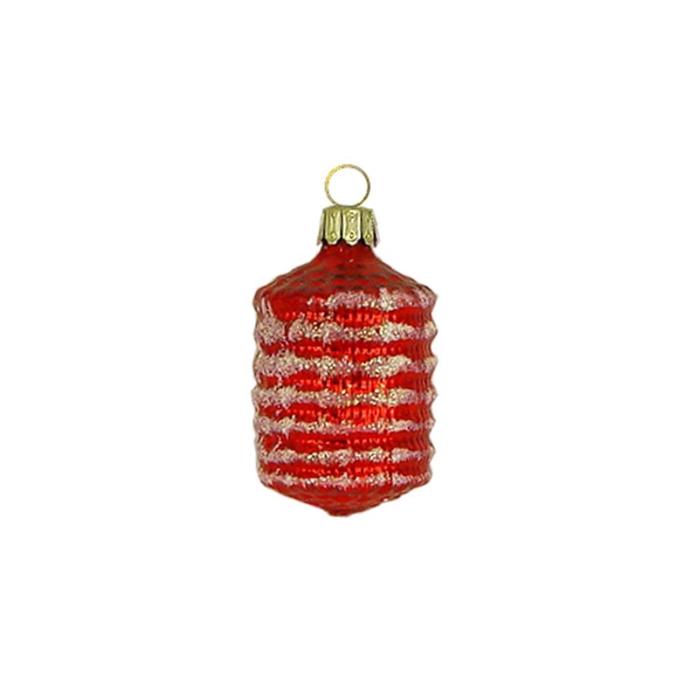 Haberland Glasschmuck Lauscha Christbaumschmuck Kleiner Lampion rot 4,5 cm Lauschaer Glas
