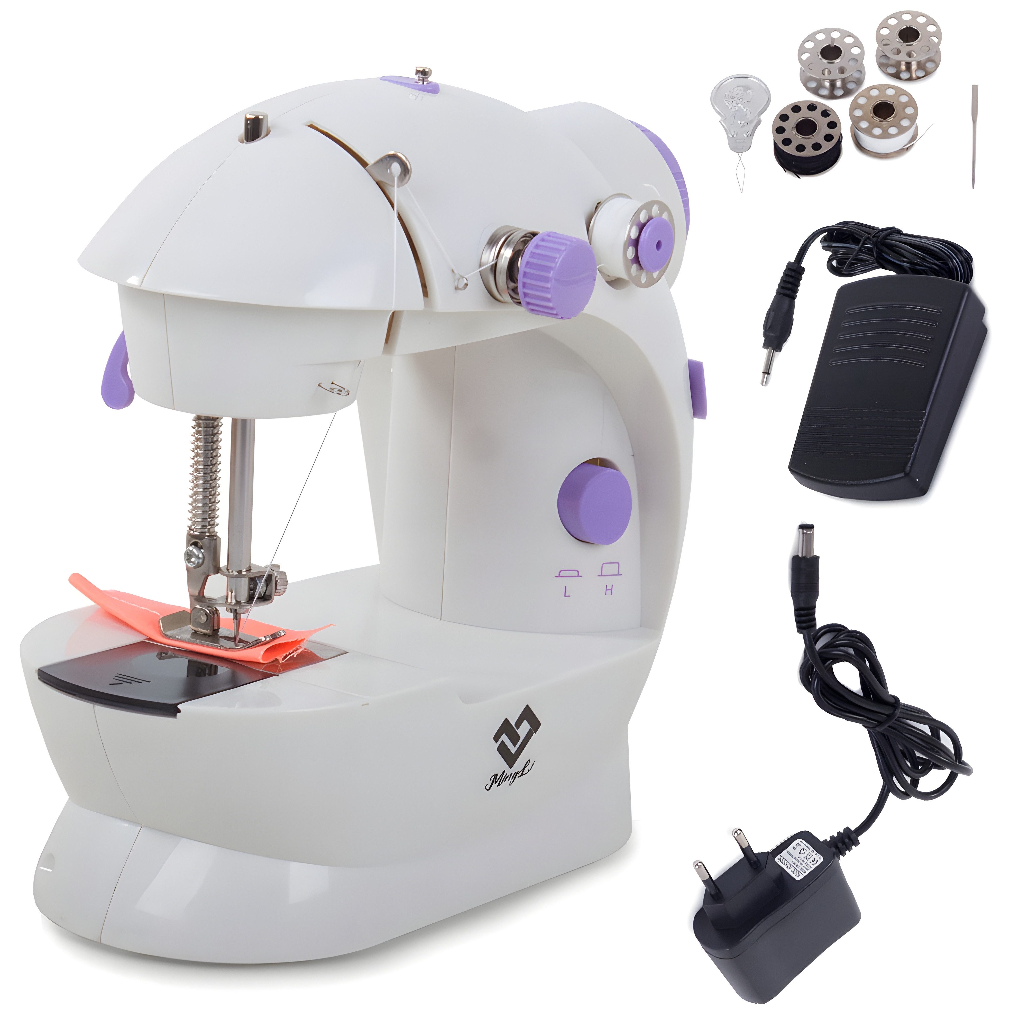 VERK GROUP Nähmaschine Mini Handnähmaschine, inkl. Fußpedal