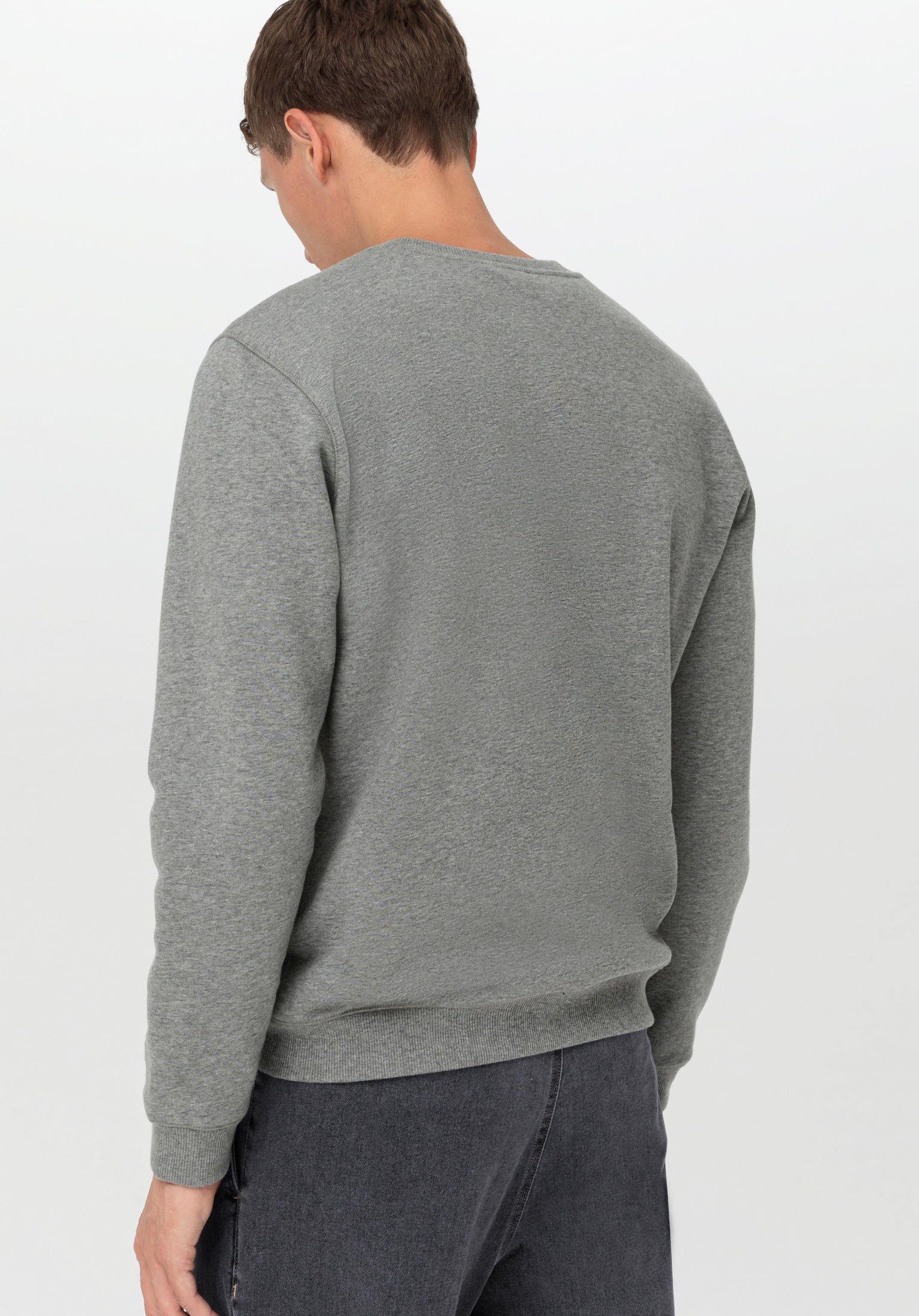 grau Sweatshirt aus Bio-Baumwolle Hessnatur (1-tlg) reiner