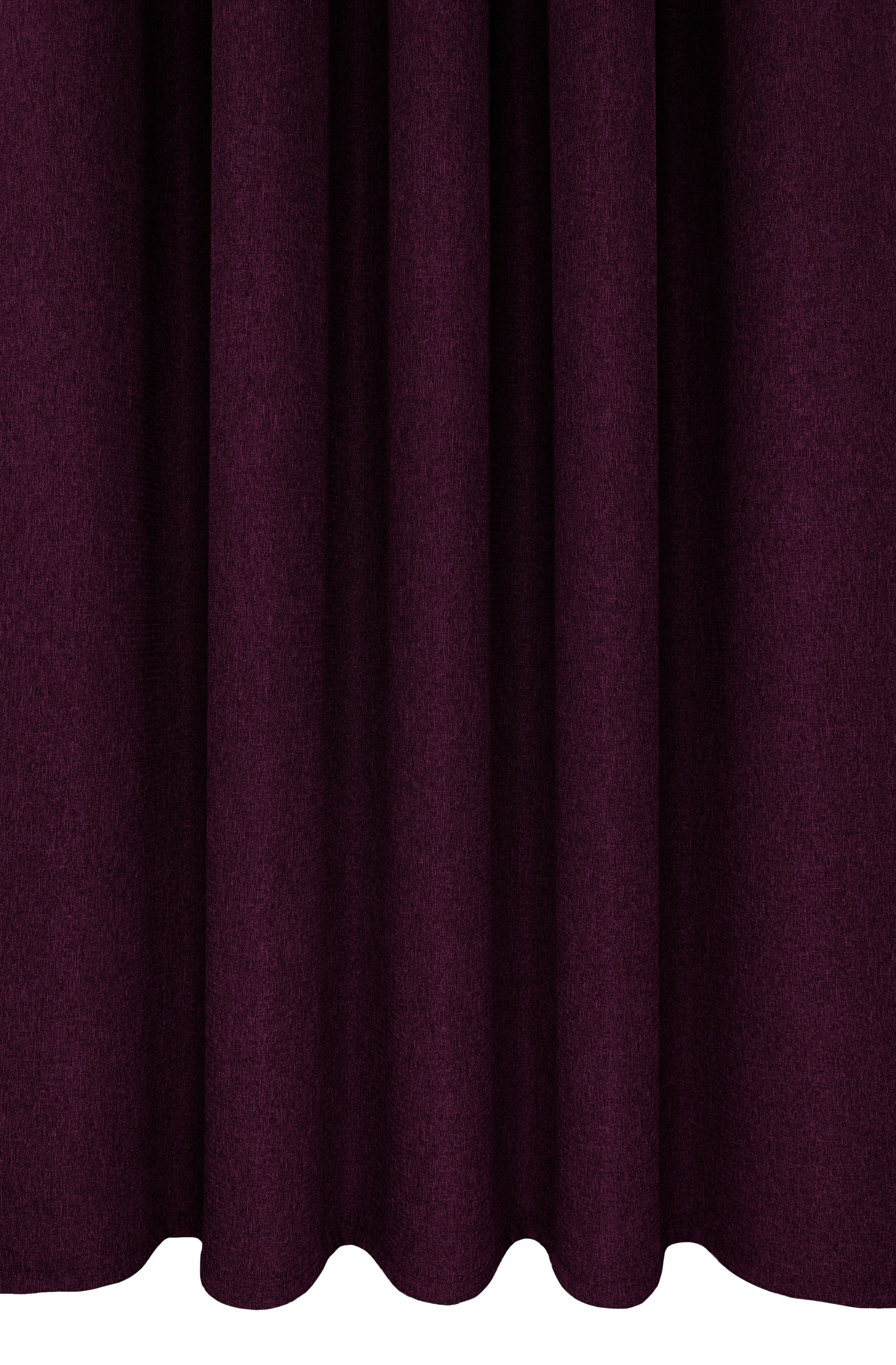 Ösen St), Vorhang (1 weinrot Polyester, abdunkelnd, einfarbig, Sandro, Verdunkler, Breite VHG, cm 140