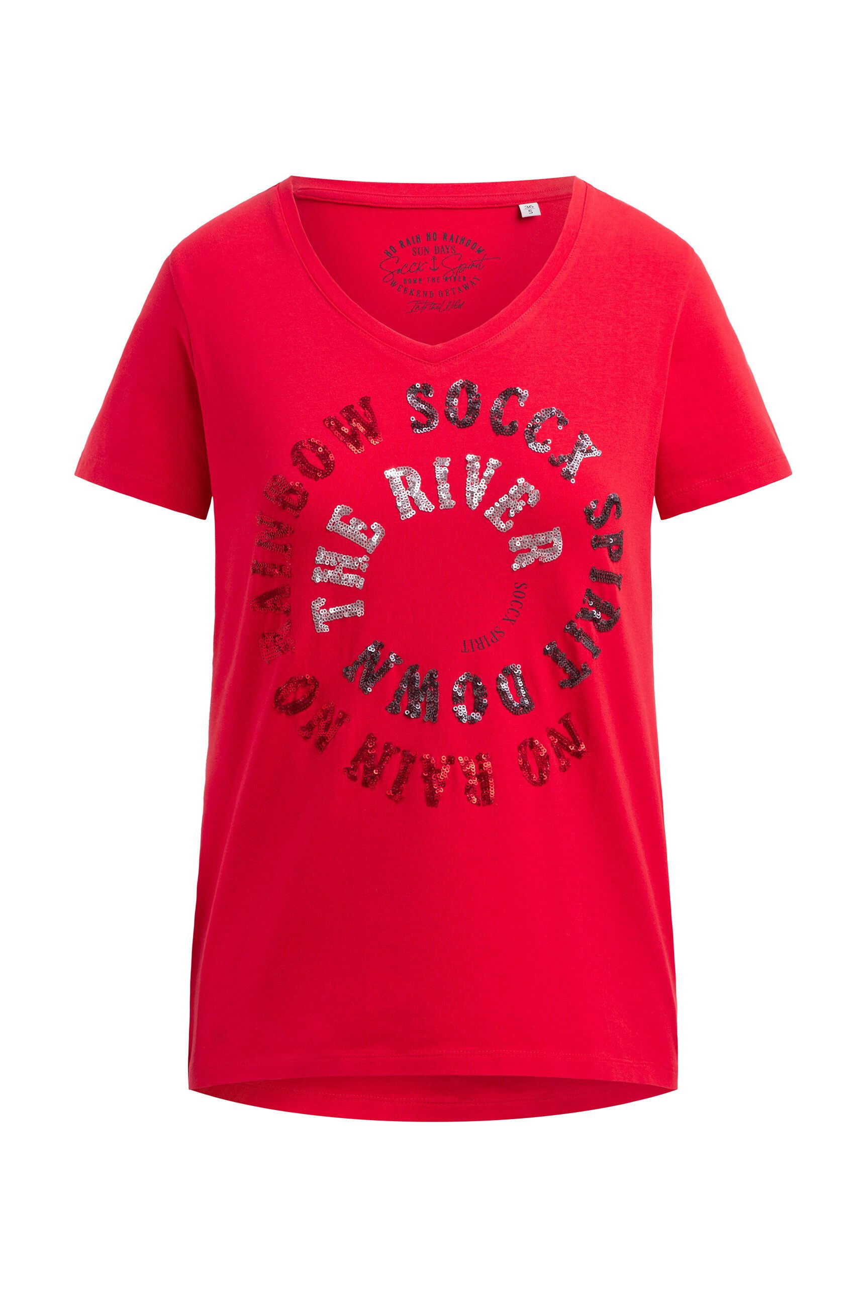 SOCCX V-Shirt mit Baumwolle günstig online kaufen