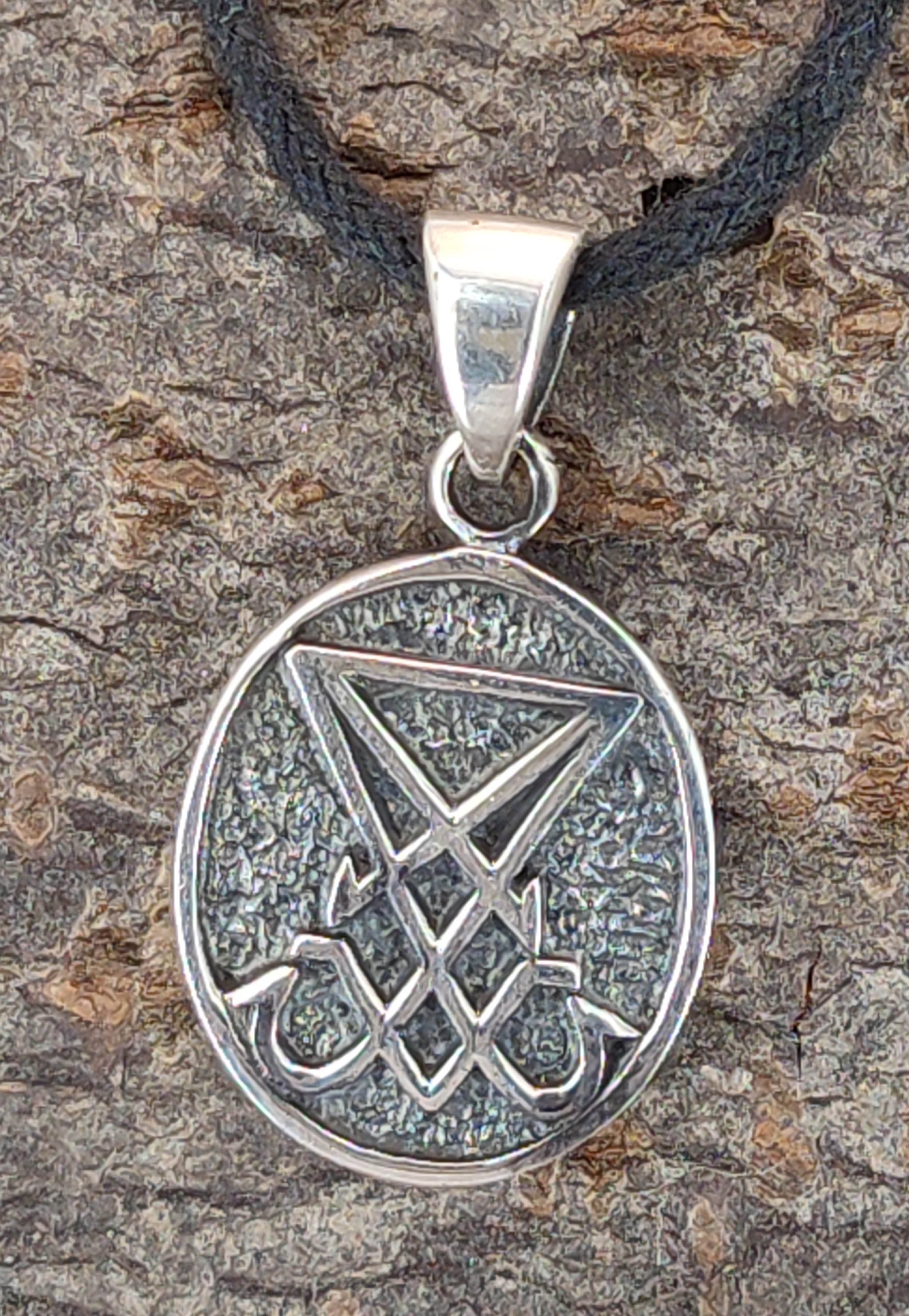 403 Leviathan Kreuz 925 Sterling Silber Anhänger Schwefel Symbol Satanskreuz Nr 