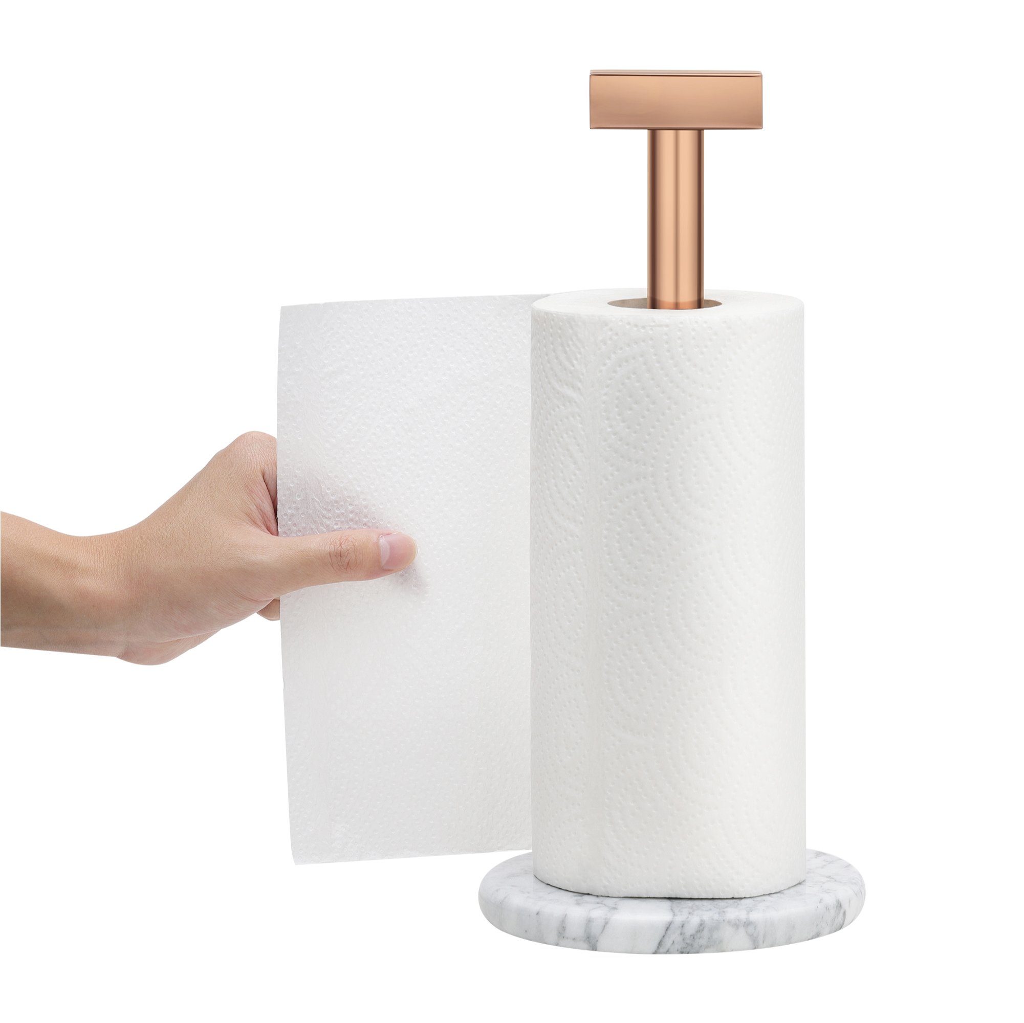 Küchenrollenhalter Küchenrollenhalter stehend mit Marmor Basis - Papierhandtuchspender