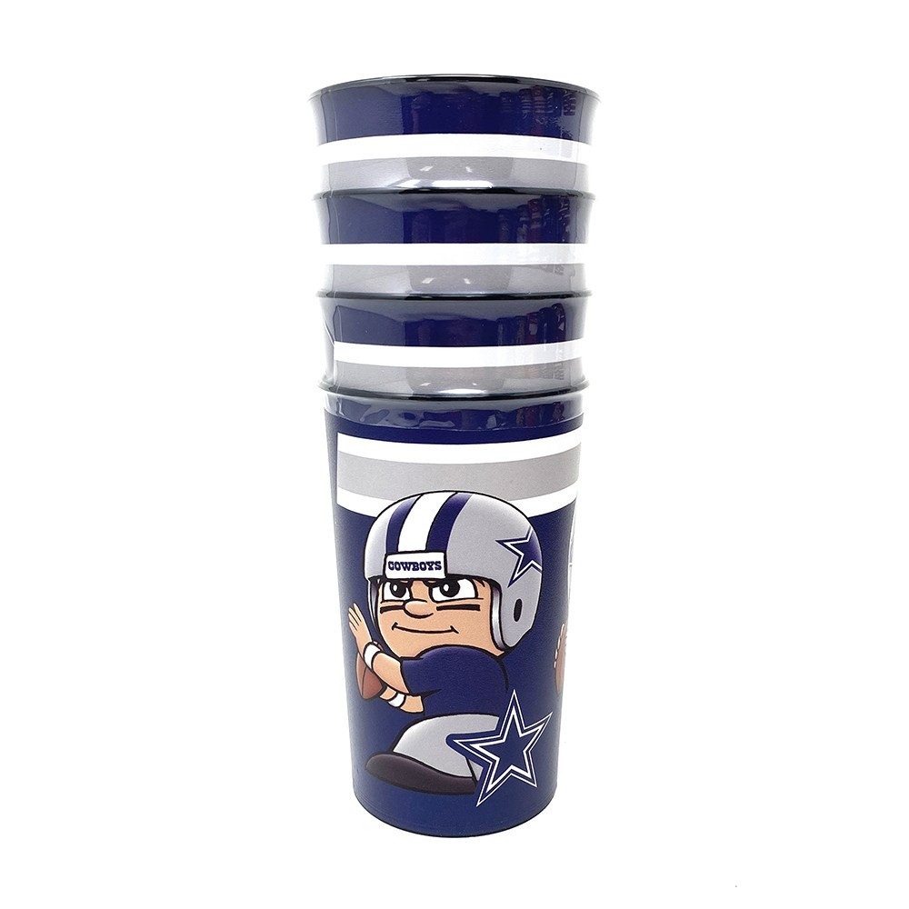 Dallas Cowboys Trinkflasche Dallas Cowboys Party Becher (4er-Set) 650ml