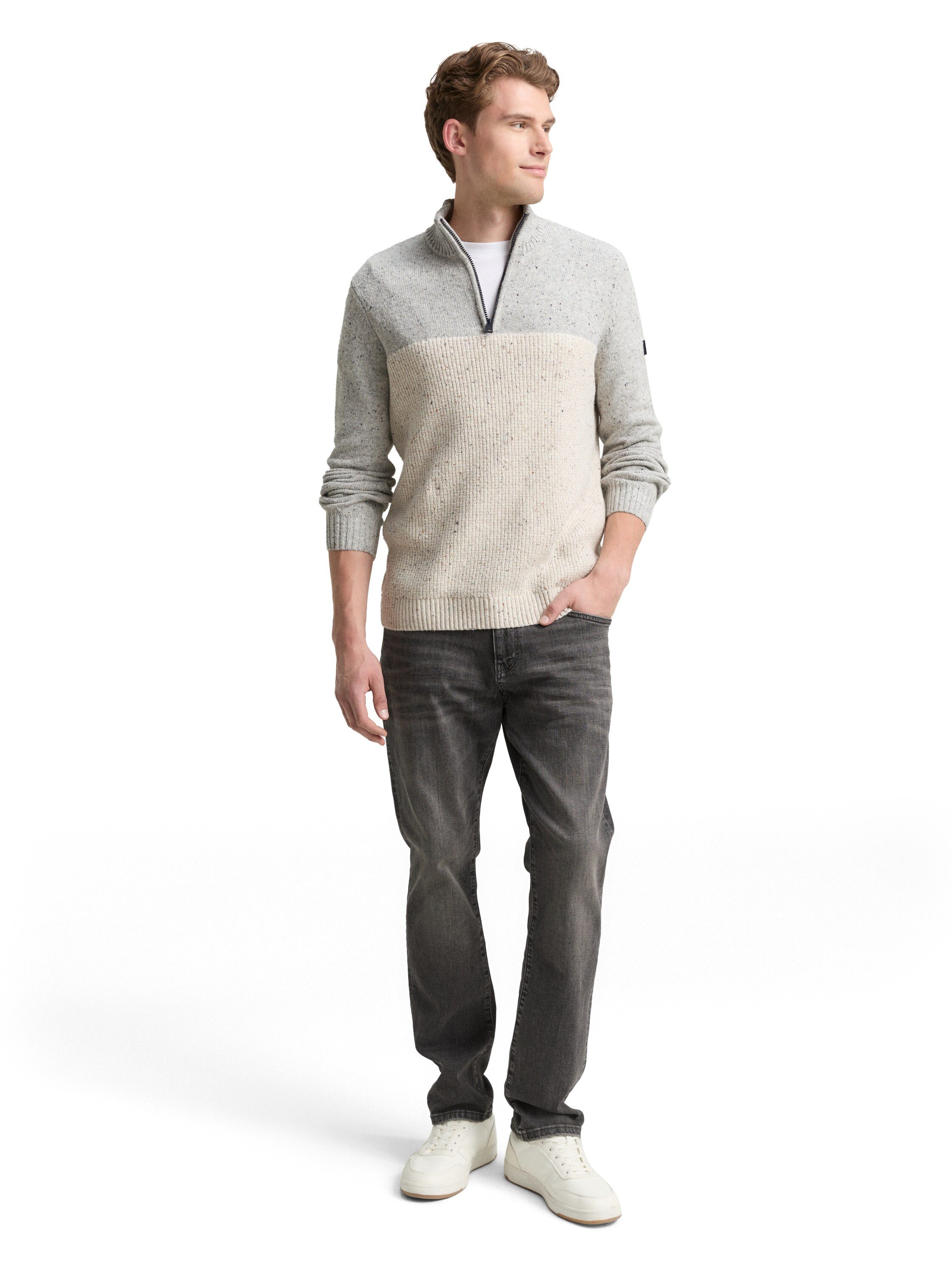 TOM TAILOR Troyer mit Logo Stickerei