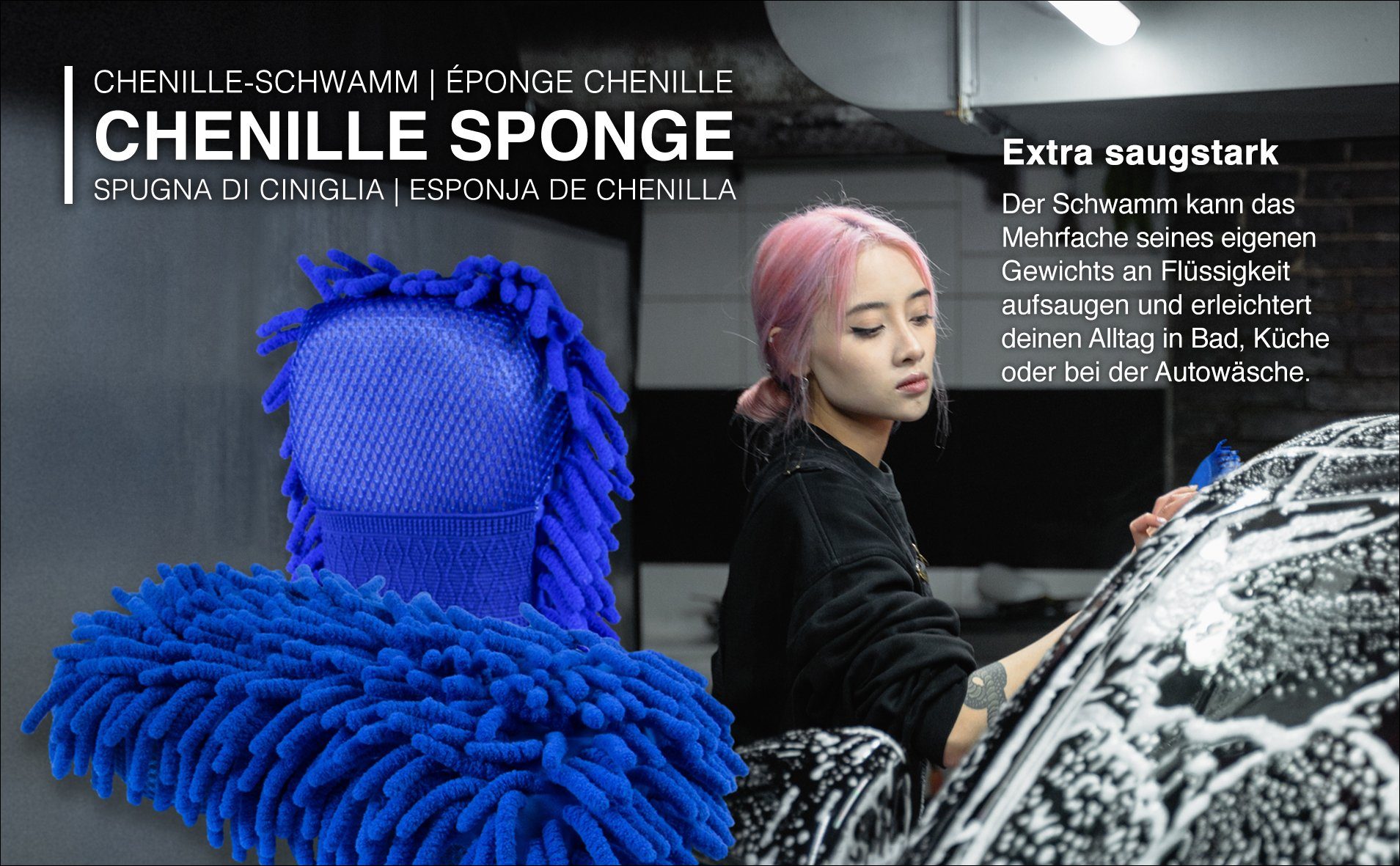 cosey Reinigungsschwamm Chenille-Schwamm