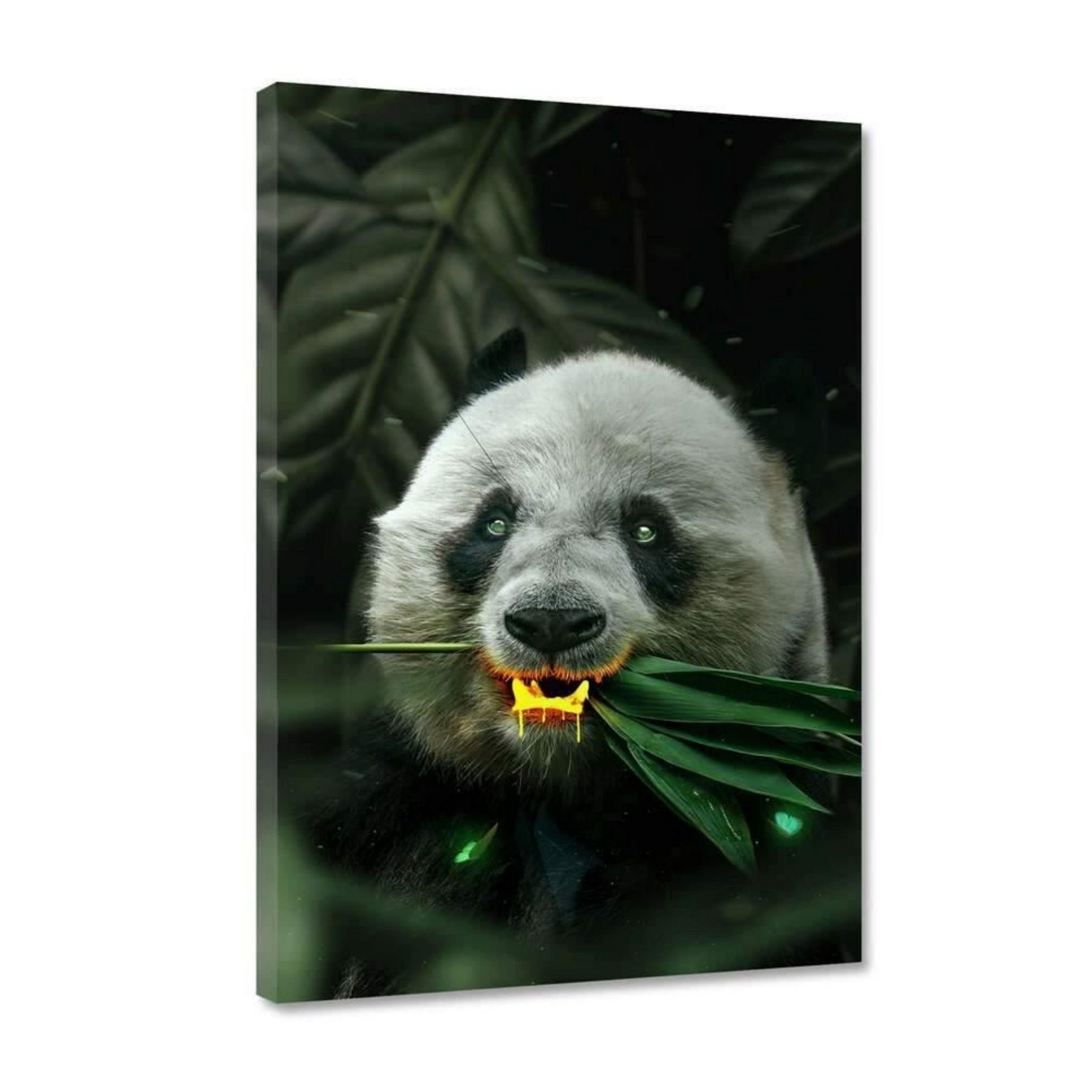 Tierbild, exklusives unterschiedlichen verfügbar "Goldener als Leinwandbild 7 Sharks Hustling Größen in Leinwandbild Panda-Bild XXL Panda" -