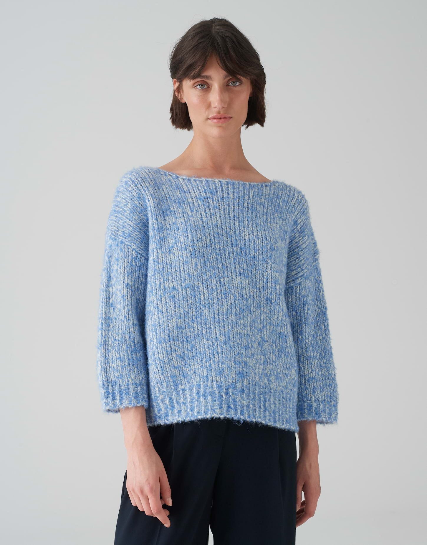 Strickpullover Grobstrickpullover POLIKA Loose mit Wolle