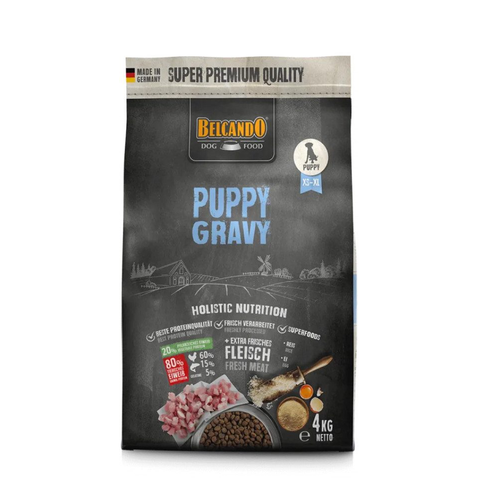 Belcando Puppy Gravy - hochwertiges Trockenfutter mit instant Sauce für Welpen, Trockenfutter für: Hunde