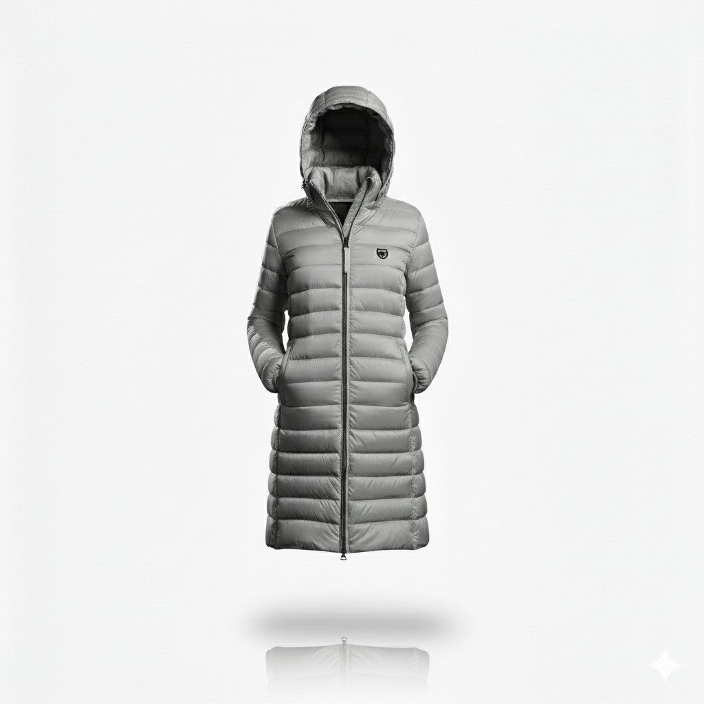 Geographical Norway Steppmantel Damen Outdoorjacke Regenjacke Frühling Leicht Lange