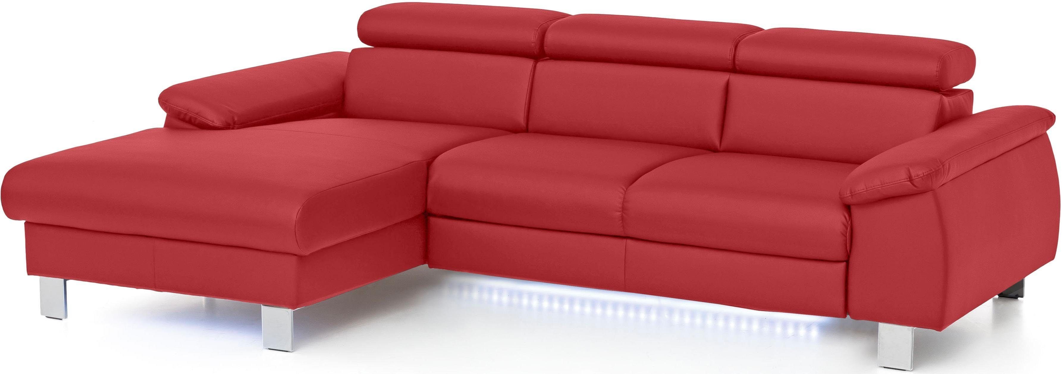 COTTA Ecksofa Komaris L-Form mit Kopfteilverstellung, günstig online kaufen