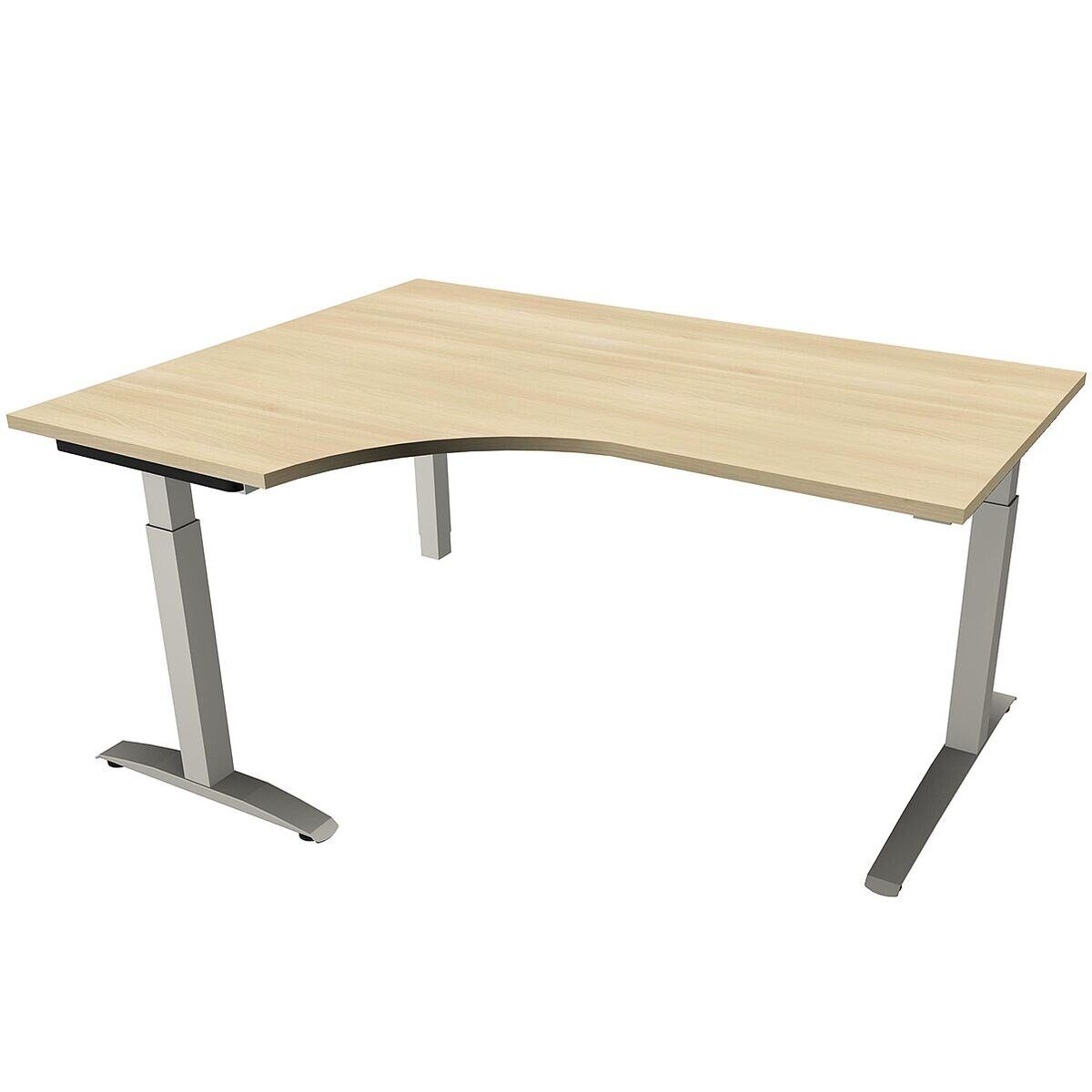 FMBUEROMOEBEL Eckschreibtisch Oldenburg, Schreibtisch 90° Winkel links, B 160 cm, Höhe 65-85 cm, 4-Fuß