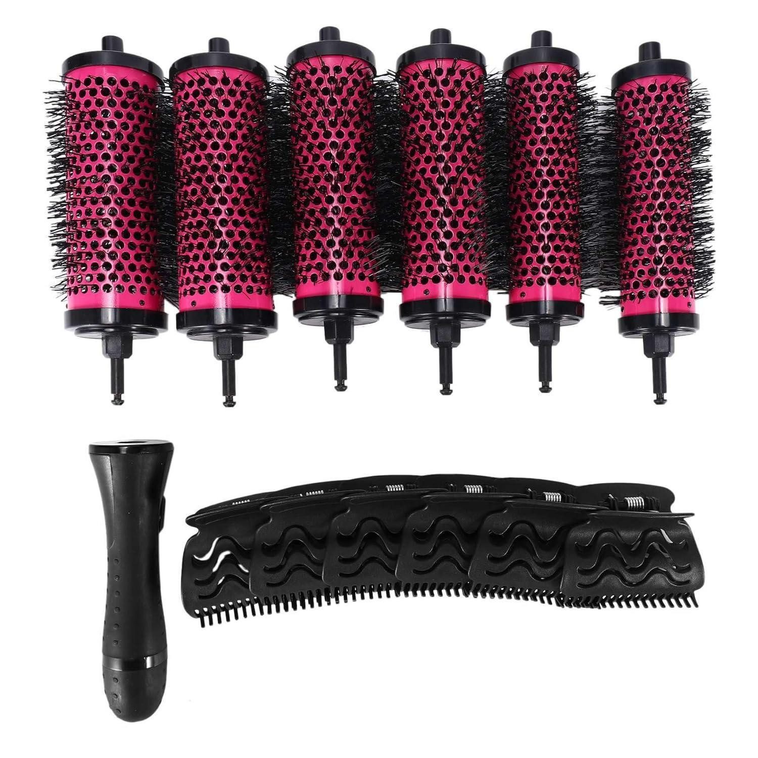 LuxusKollektion Haarbürsten-Set 6er Set Keramik Lonic Runde Haarbürsten Barrel Friseursalon Styling