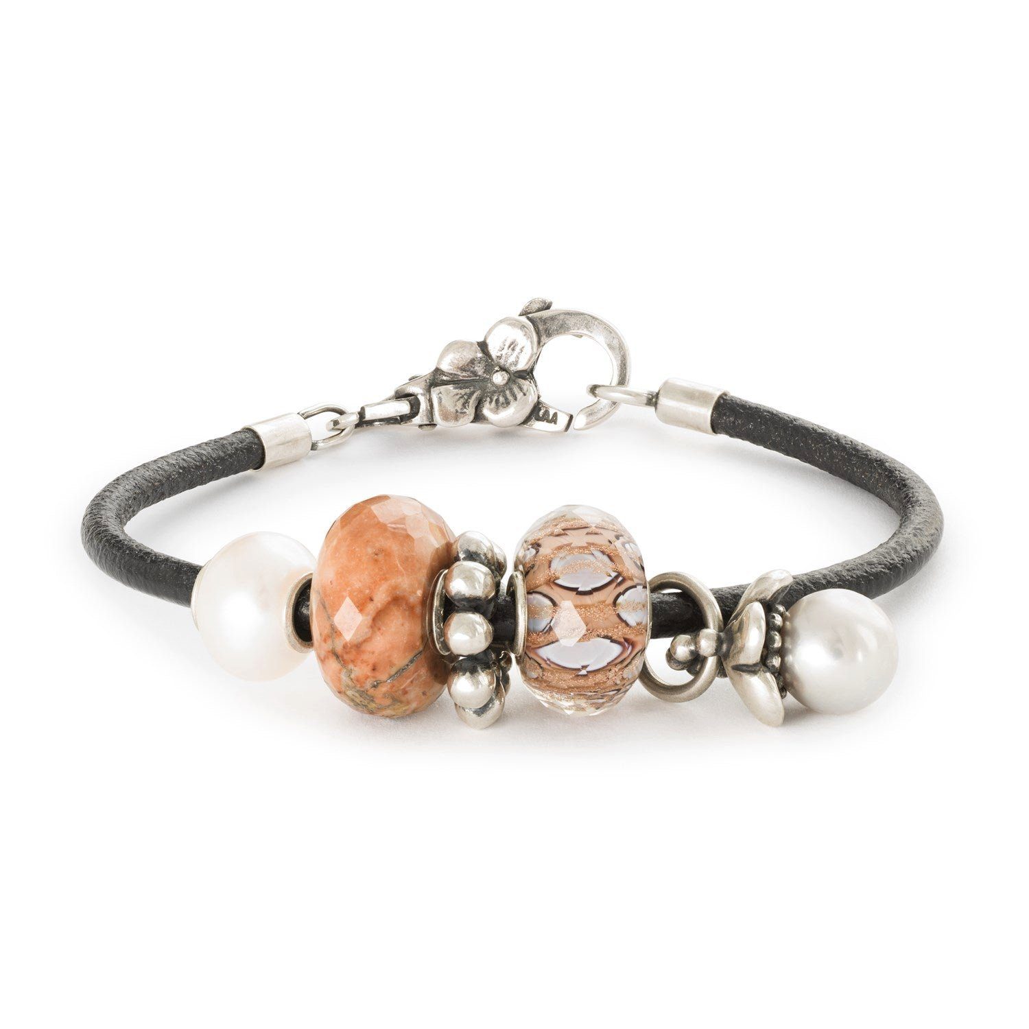 Trollbeads Armband Lederarmband Single, Schwarz, TLEBR-00083