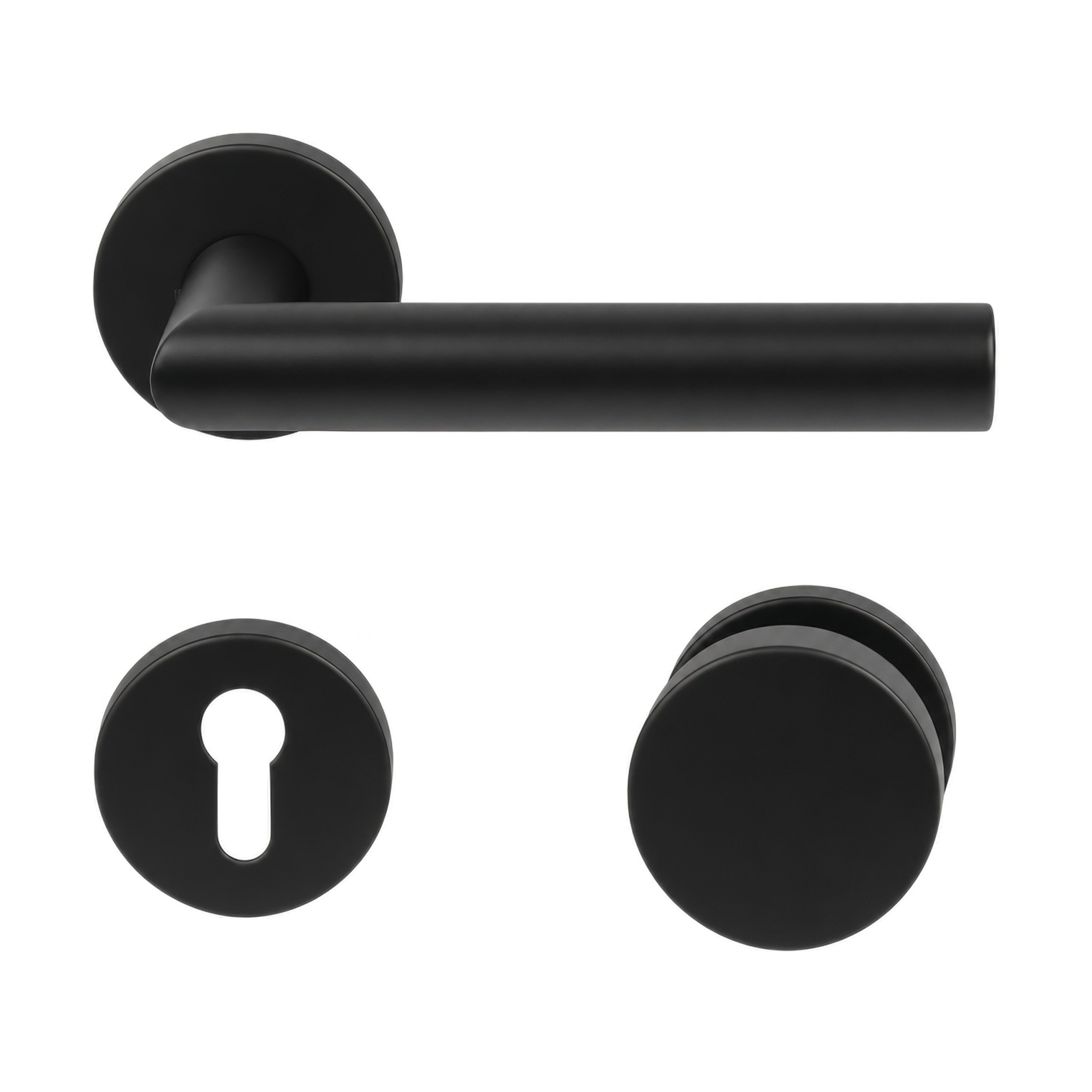 MeinTürgriff Drückergarnitur Wechselgarnitur Türdrücker Knopf/Griff Edelstahl matt