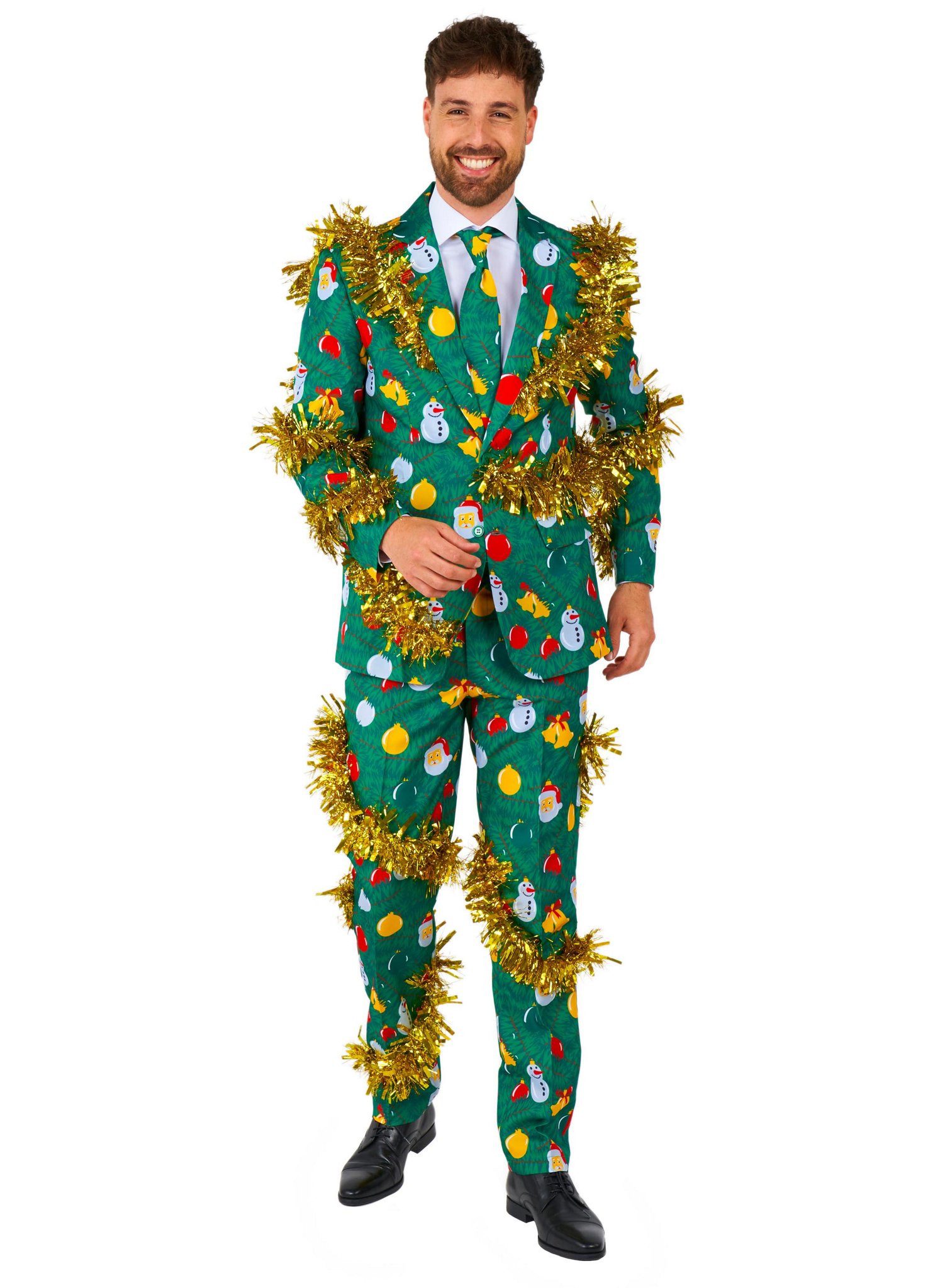 Opposuits Partyanzug Christmas Deco Anzug, Früher war weniger Lametta!