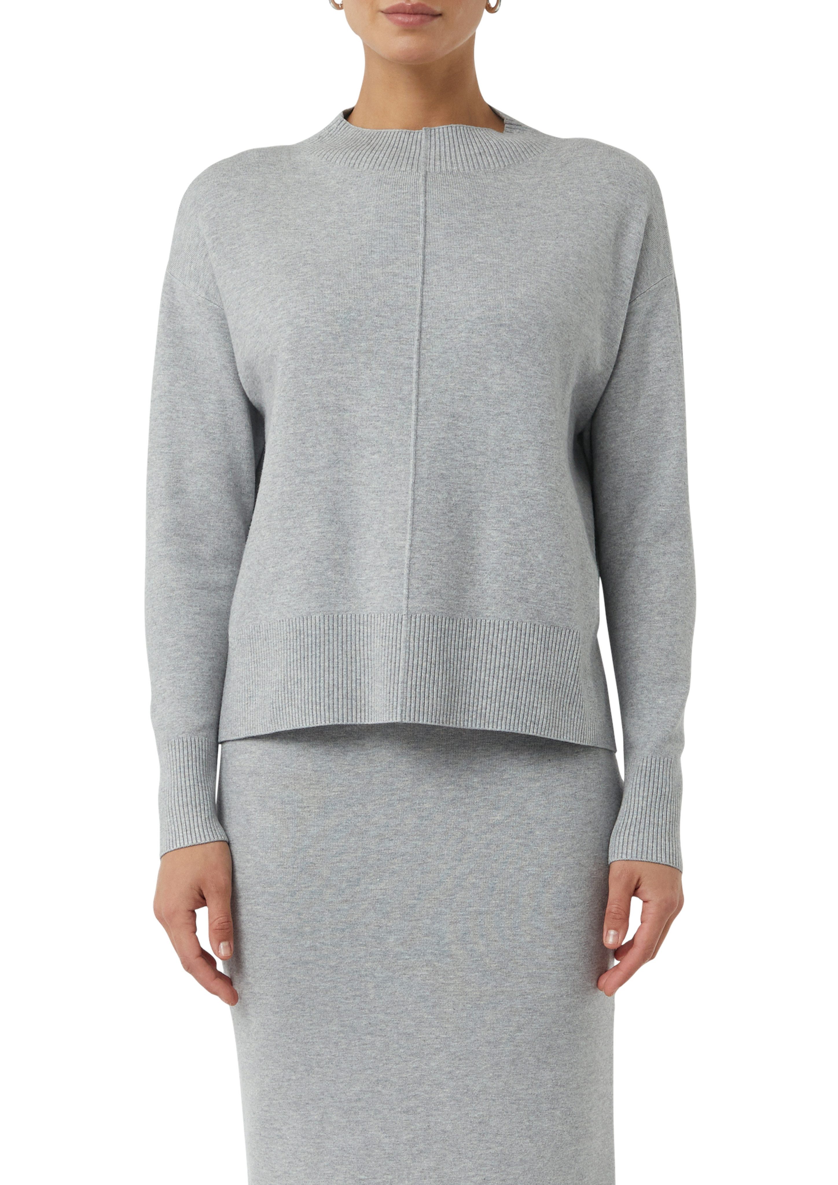 comma casual identity Rundhalspullover mit Ziehrnaht casual, Rundhals, seit günstig online kaufen