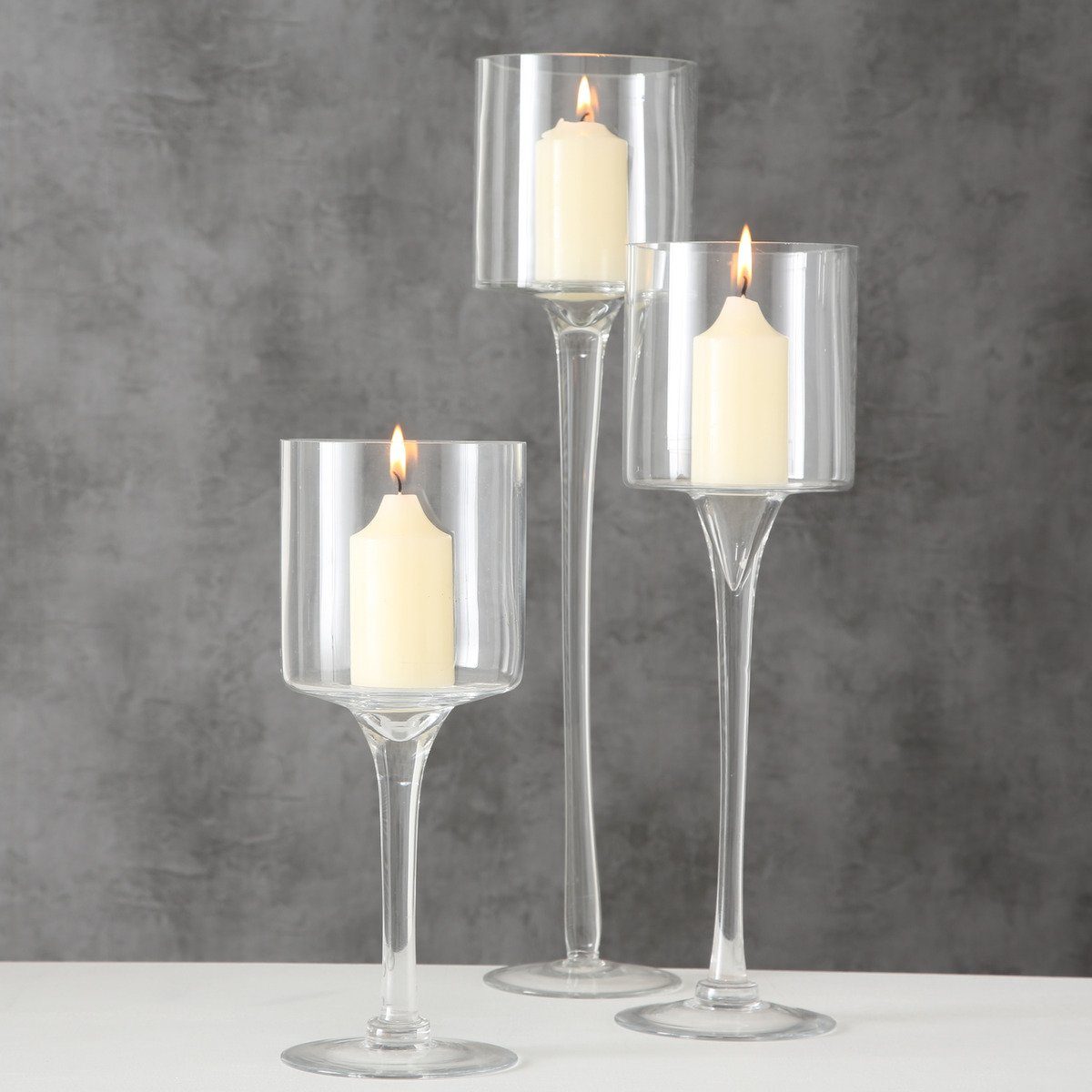 Windlicht BOLTZE Deko-Gläser Boltze Set 3-teilig Kerzen, für Arosa